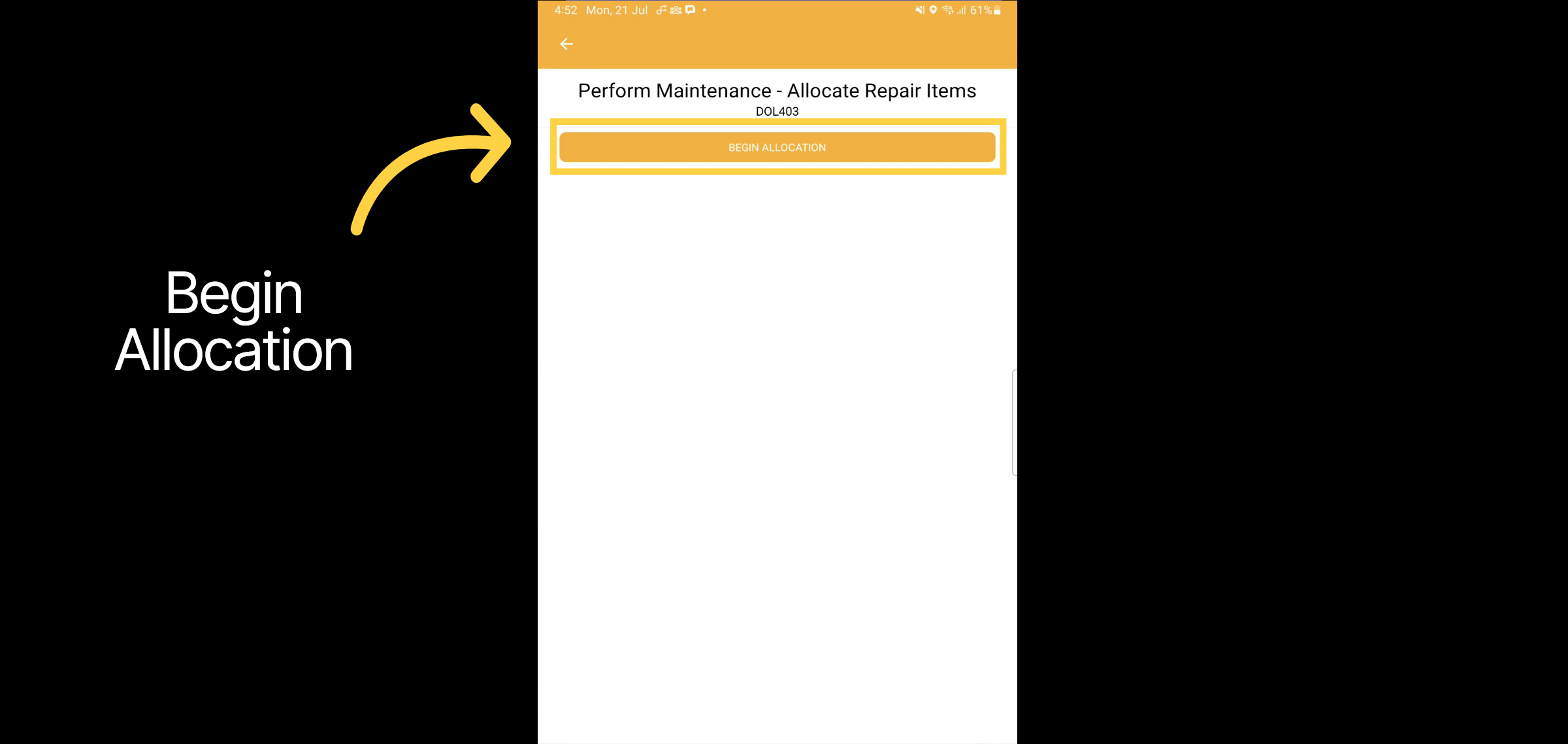 Begin Allocation