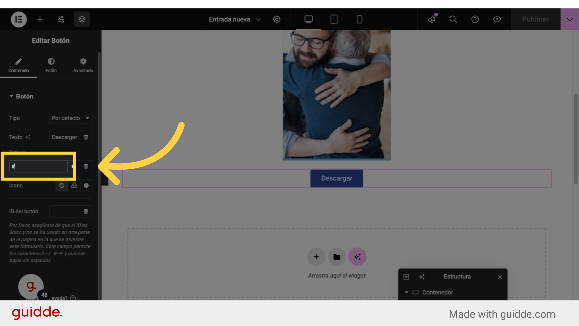 Haz click en:  '#'
