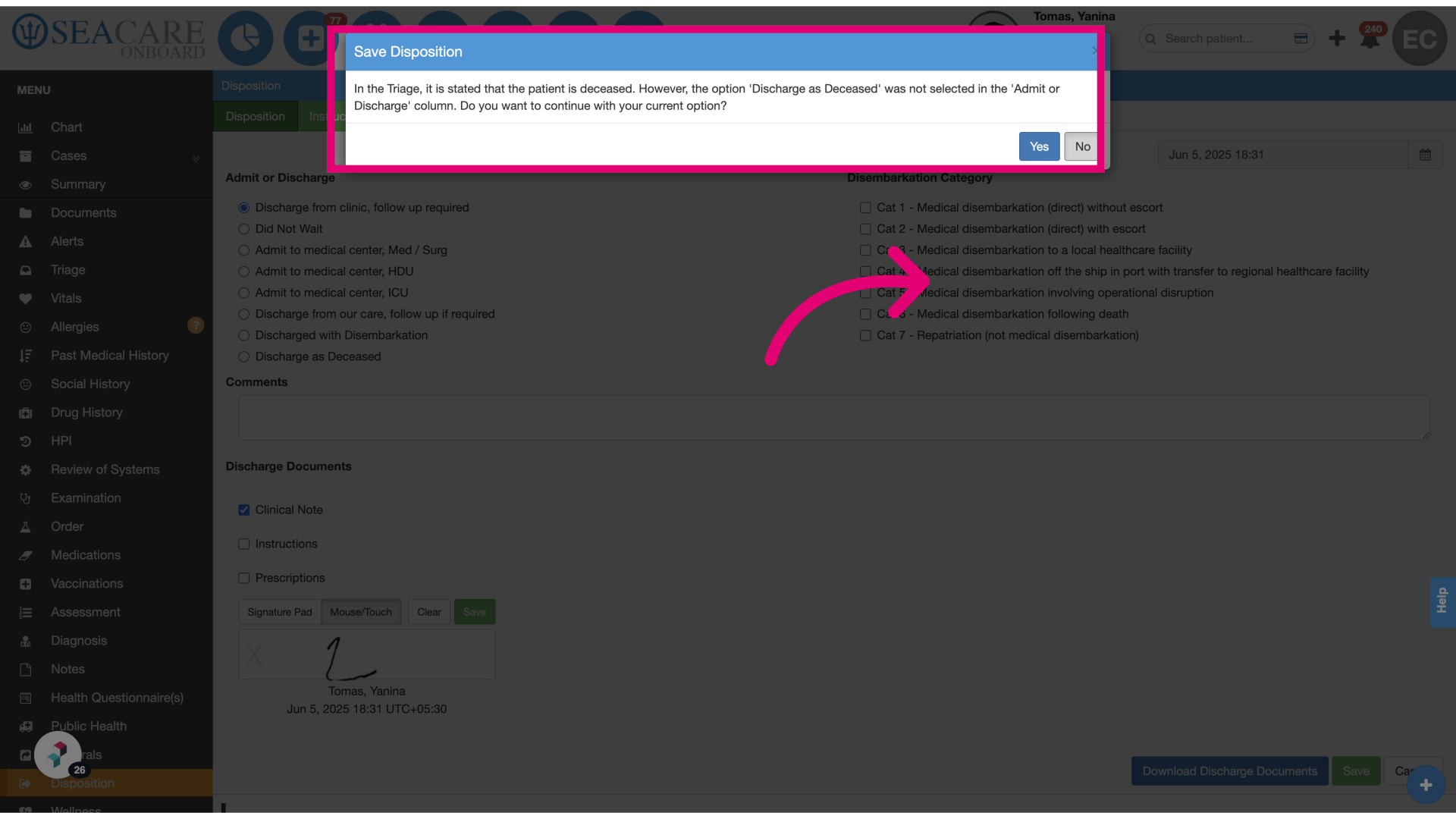 Select one option