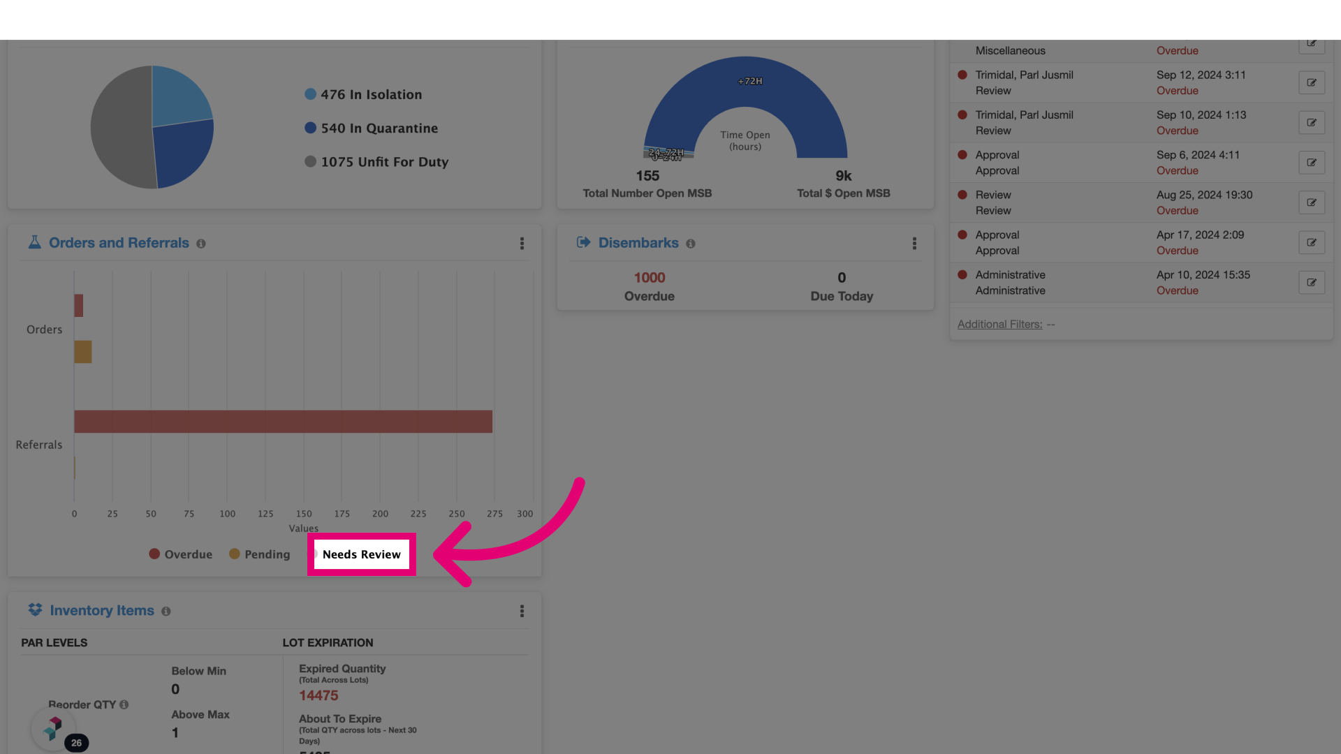 Click the widget