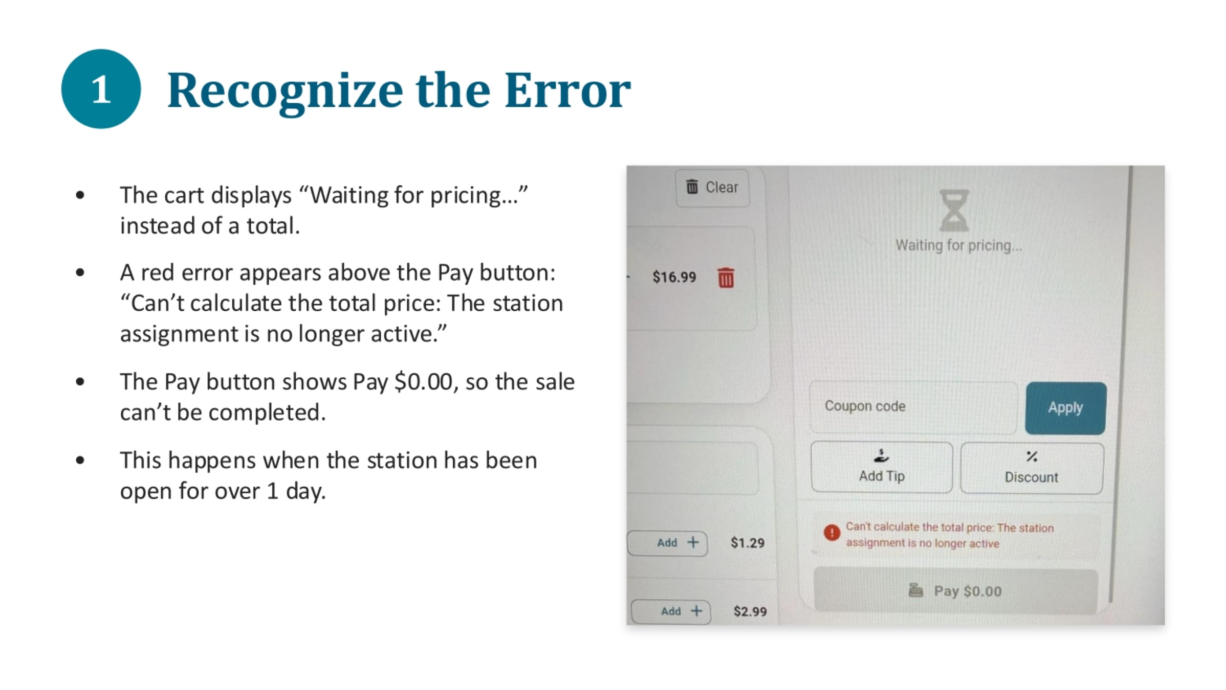 Recognize the Error
