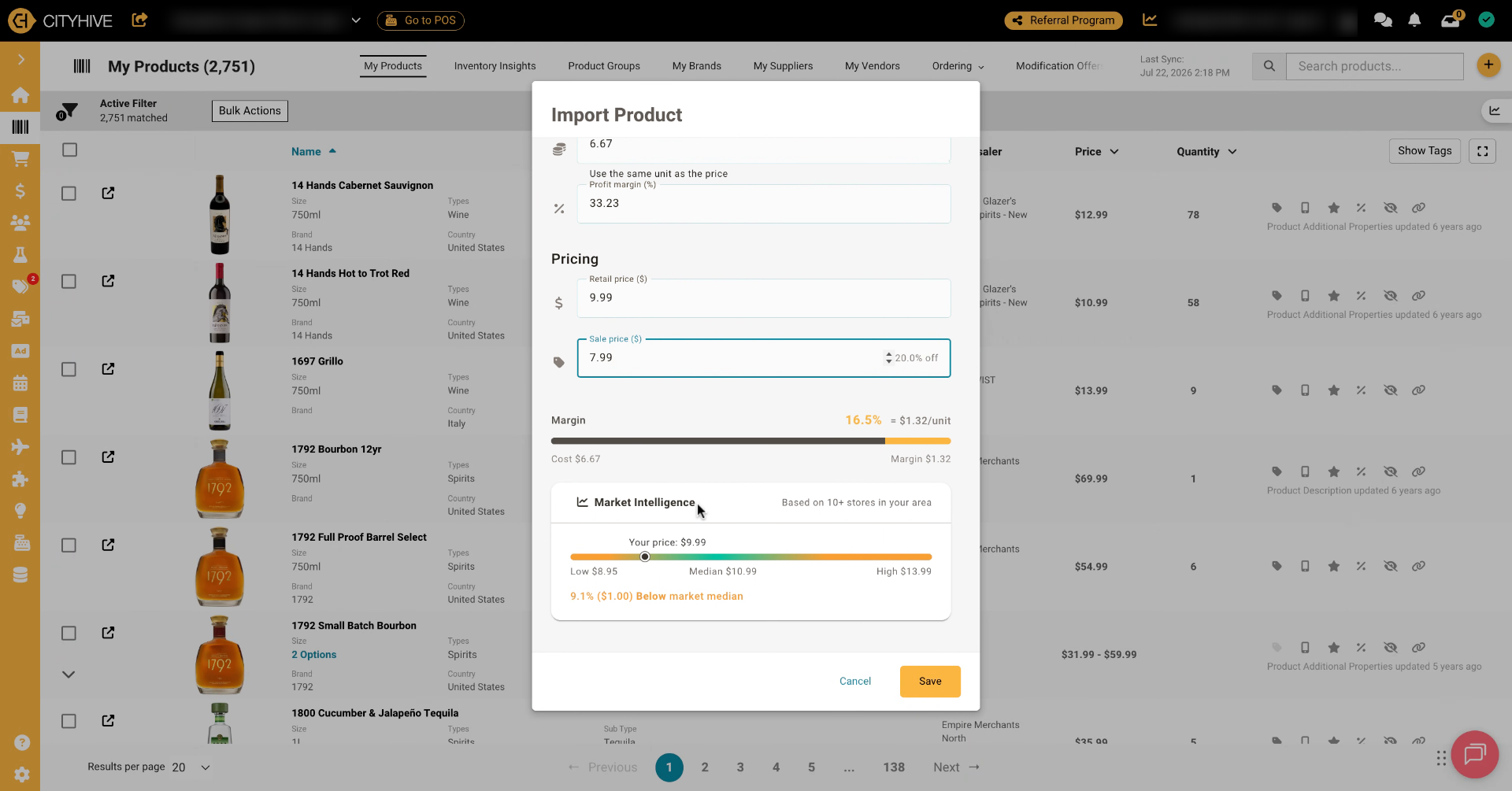 View Market Pricing Comparison