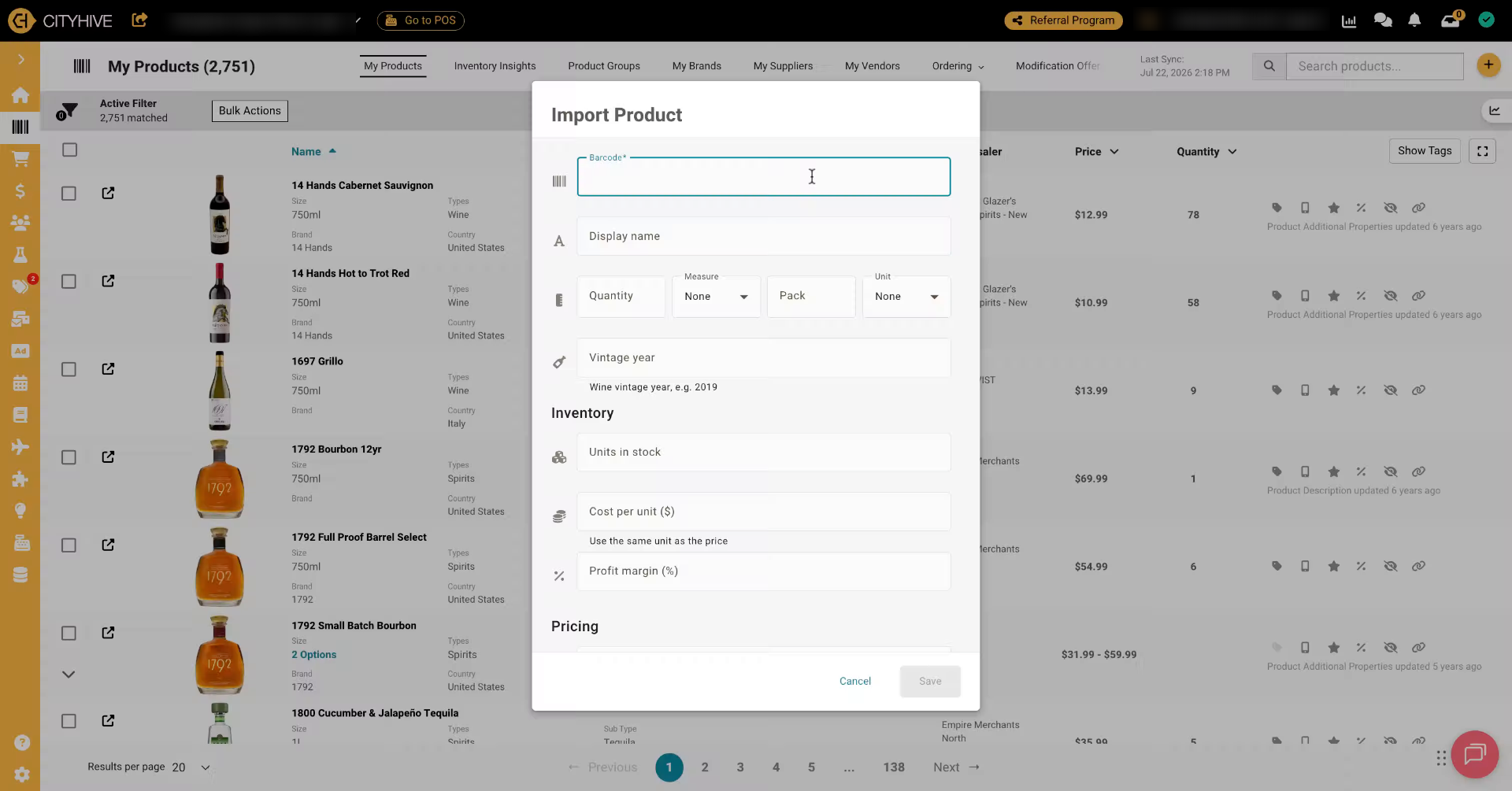 Update Product Using Barcode