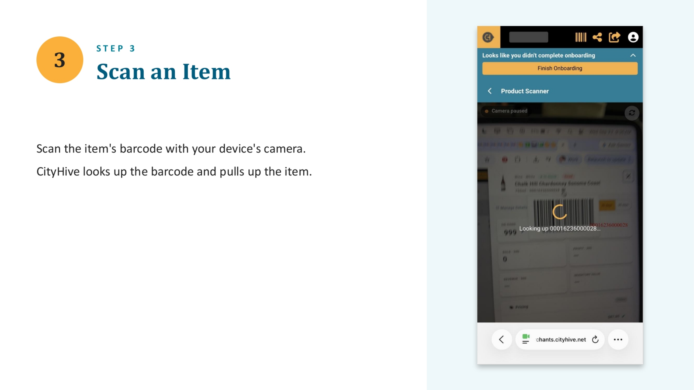 Step 3: Scan an Item