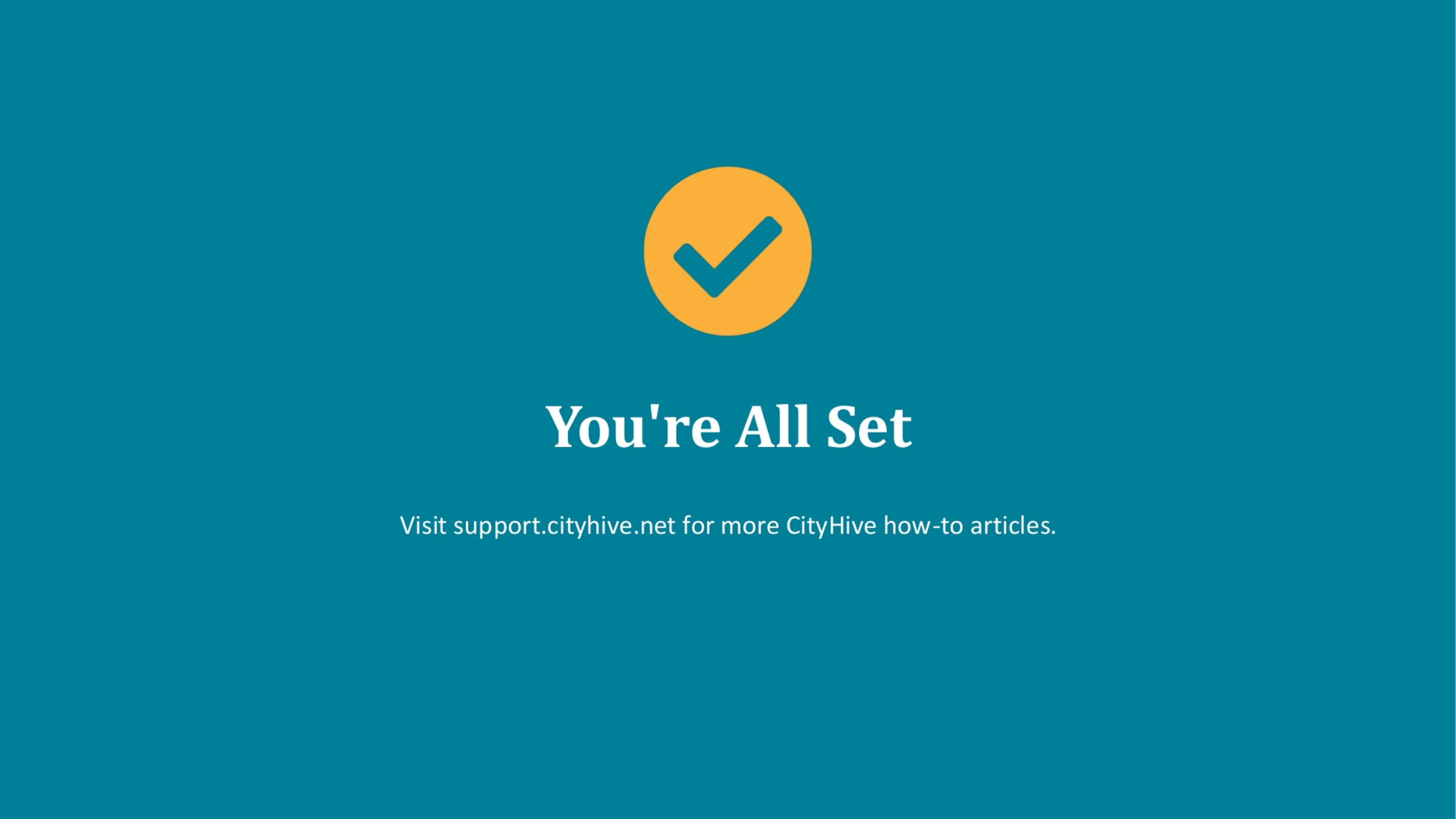 You're All Set