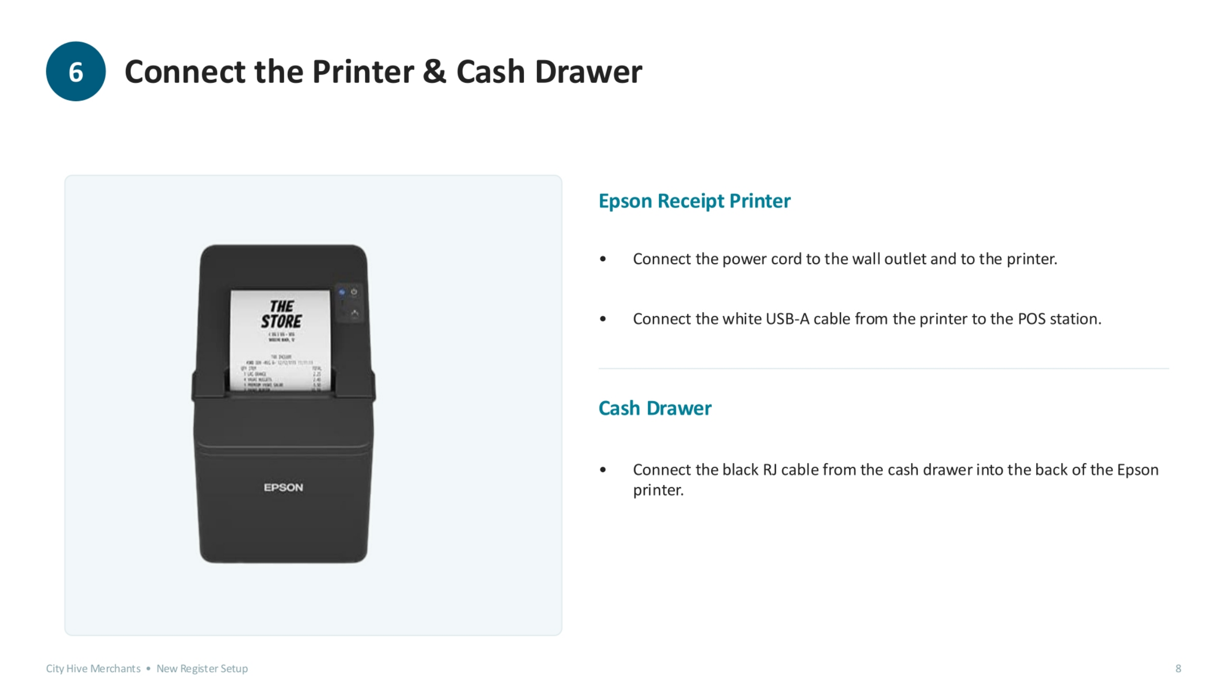 Connect the Printer & Cash Drawer