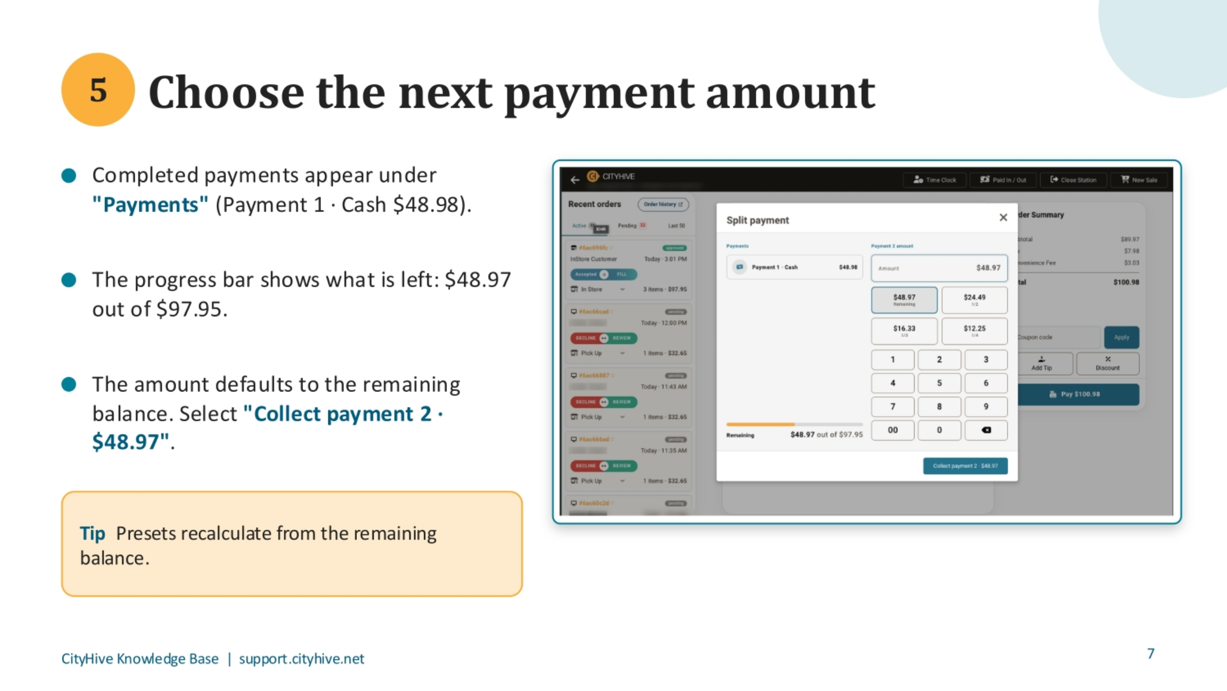 Choosing Subsequent Payment Amounts