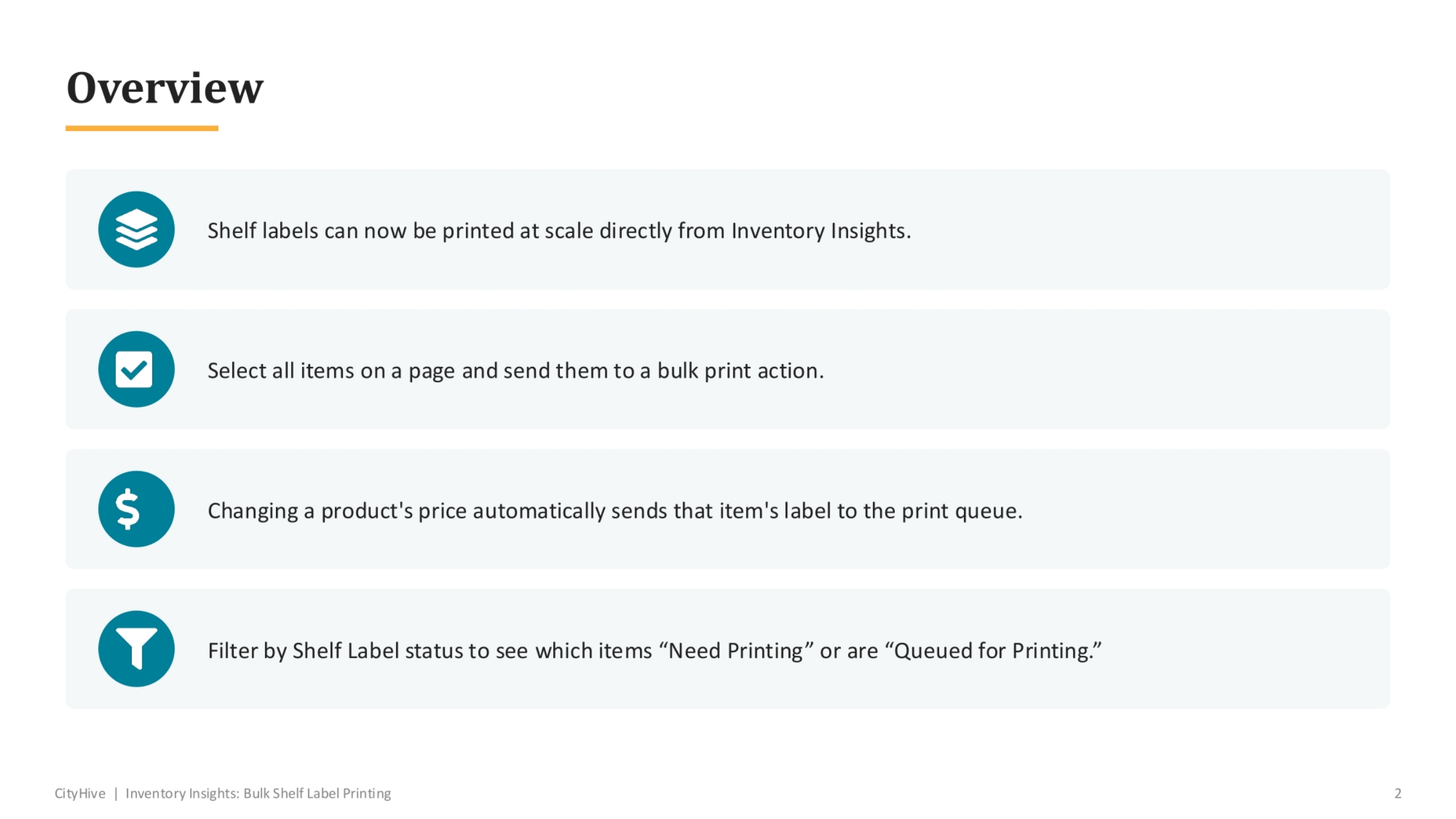 Overview of Bulk Shelf Label Printing