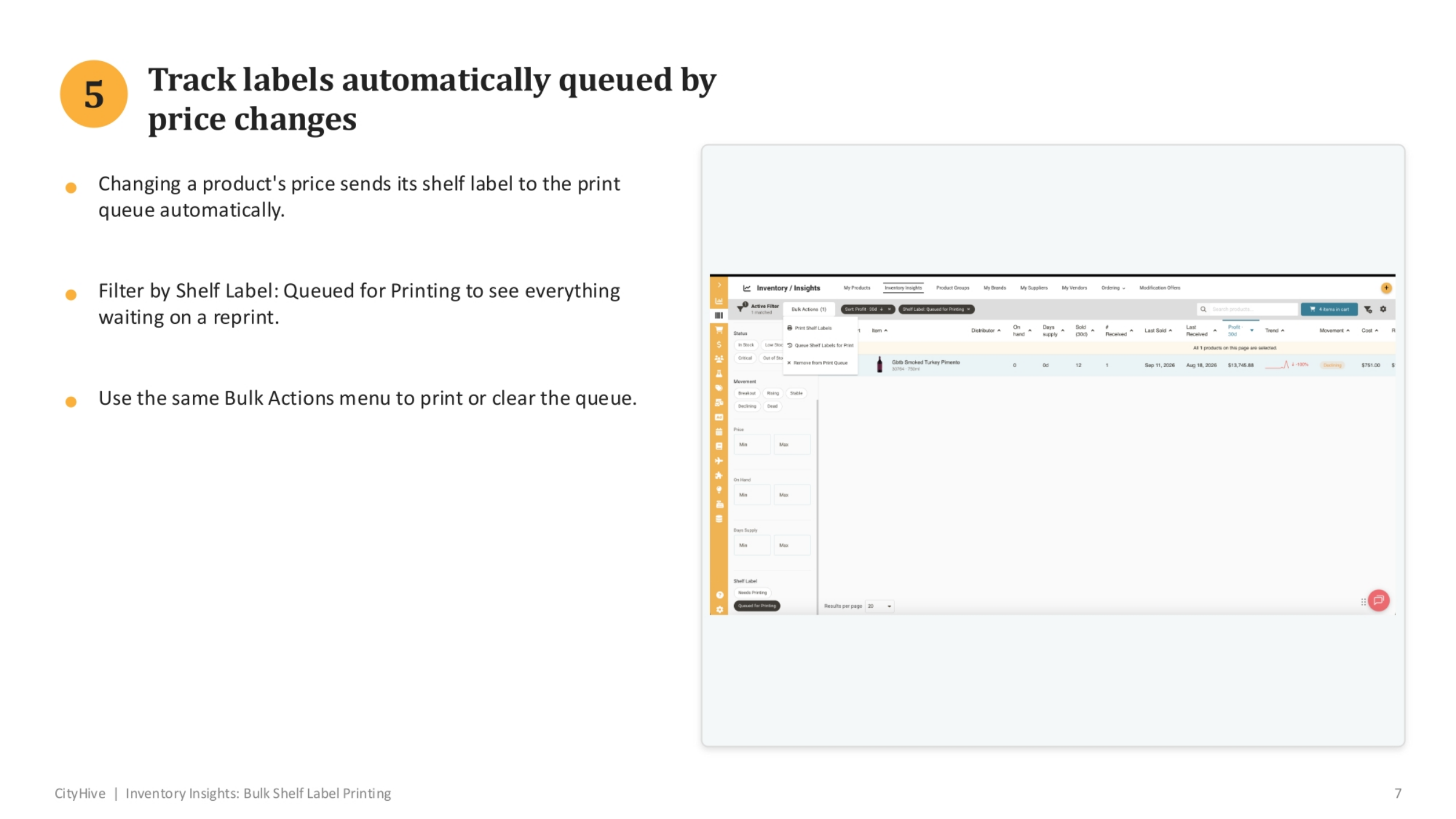Tracking Price Change Queued Labels