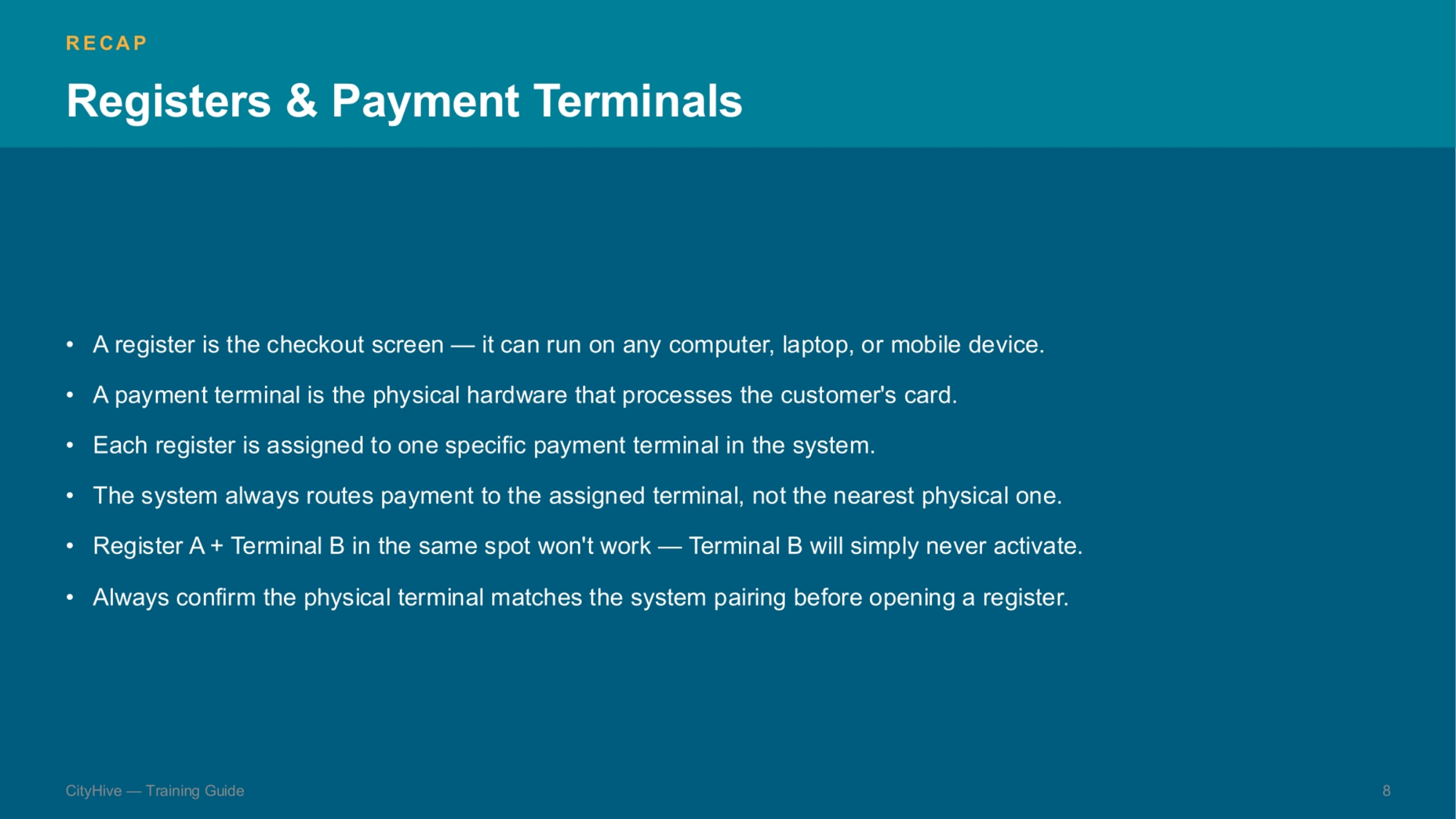 Key Takeaways on Registers and Payment Terminals