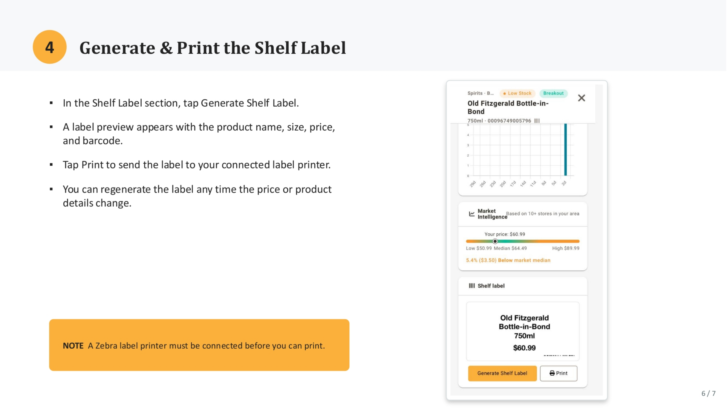 Generate & Print the Shelf Label