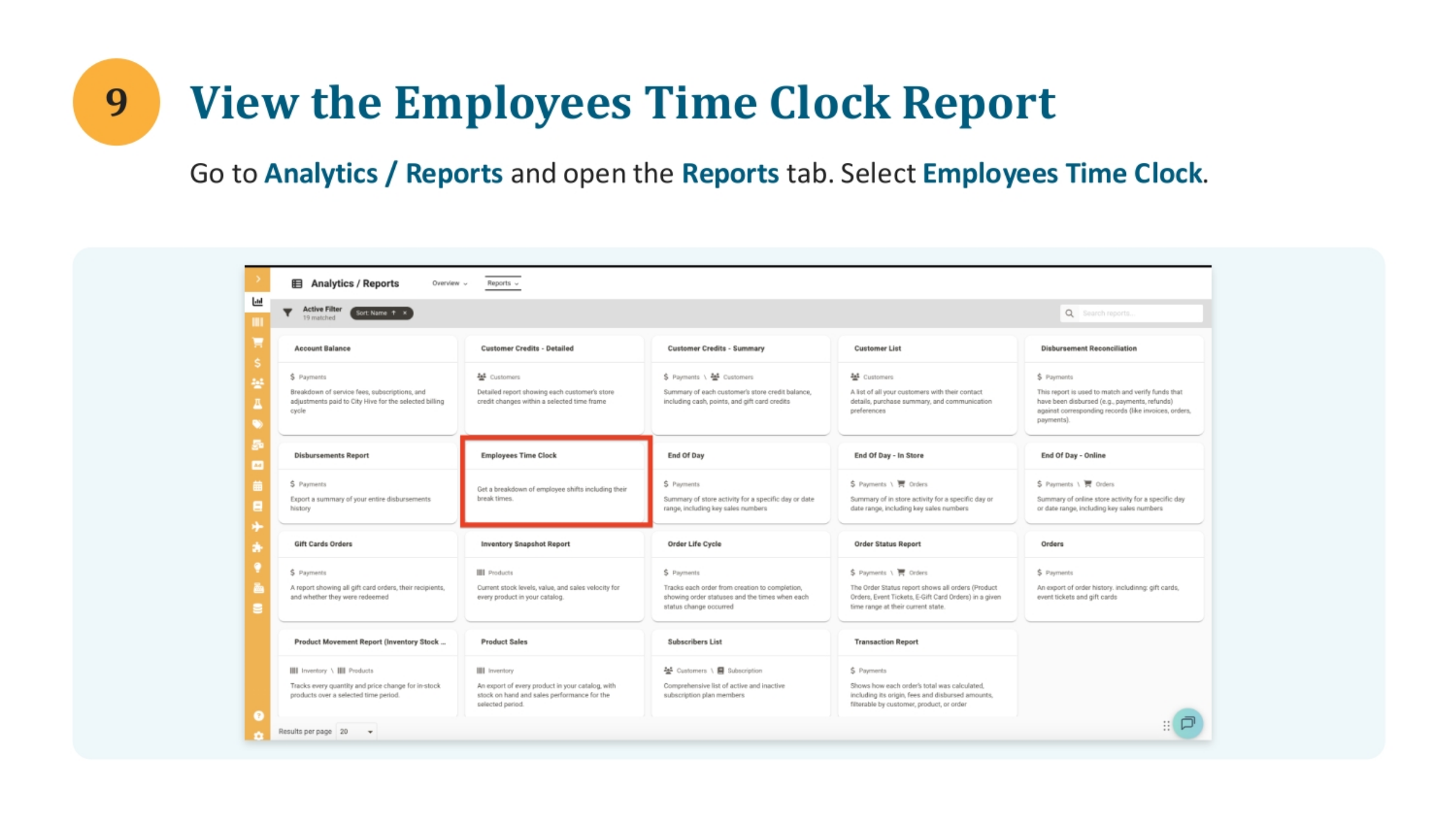 Accessing Employee Time Clock Reports