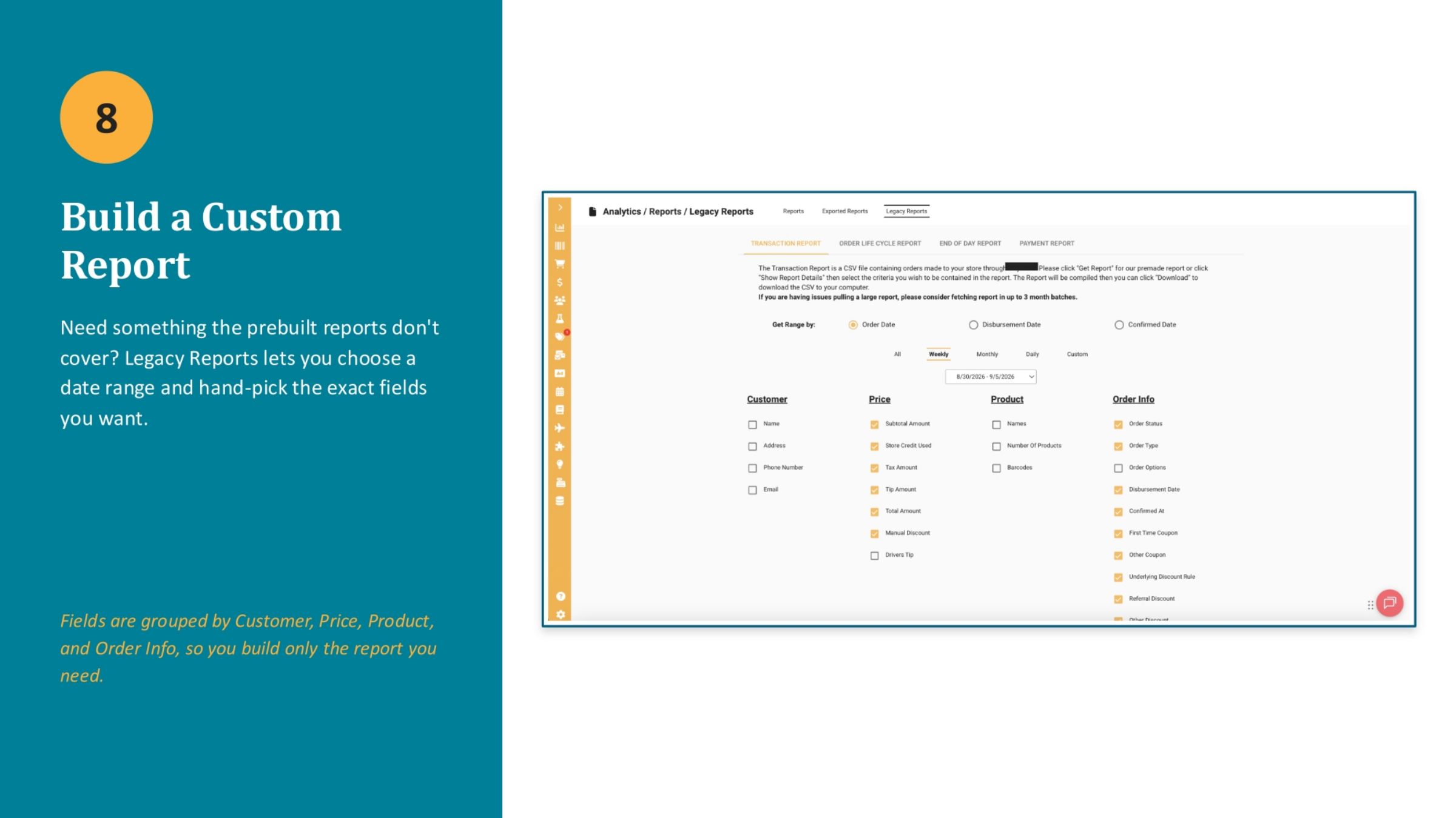 Creating Custom Reports with Legacy Reports