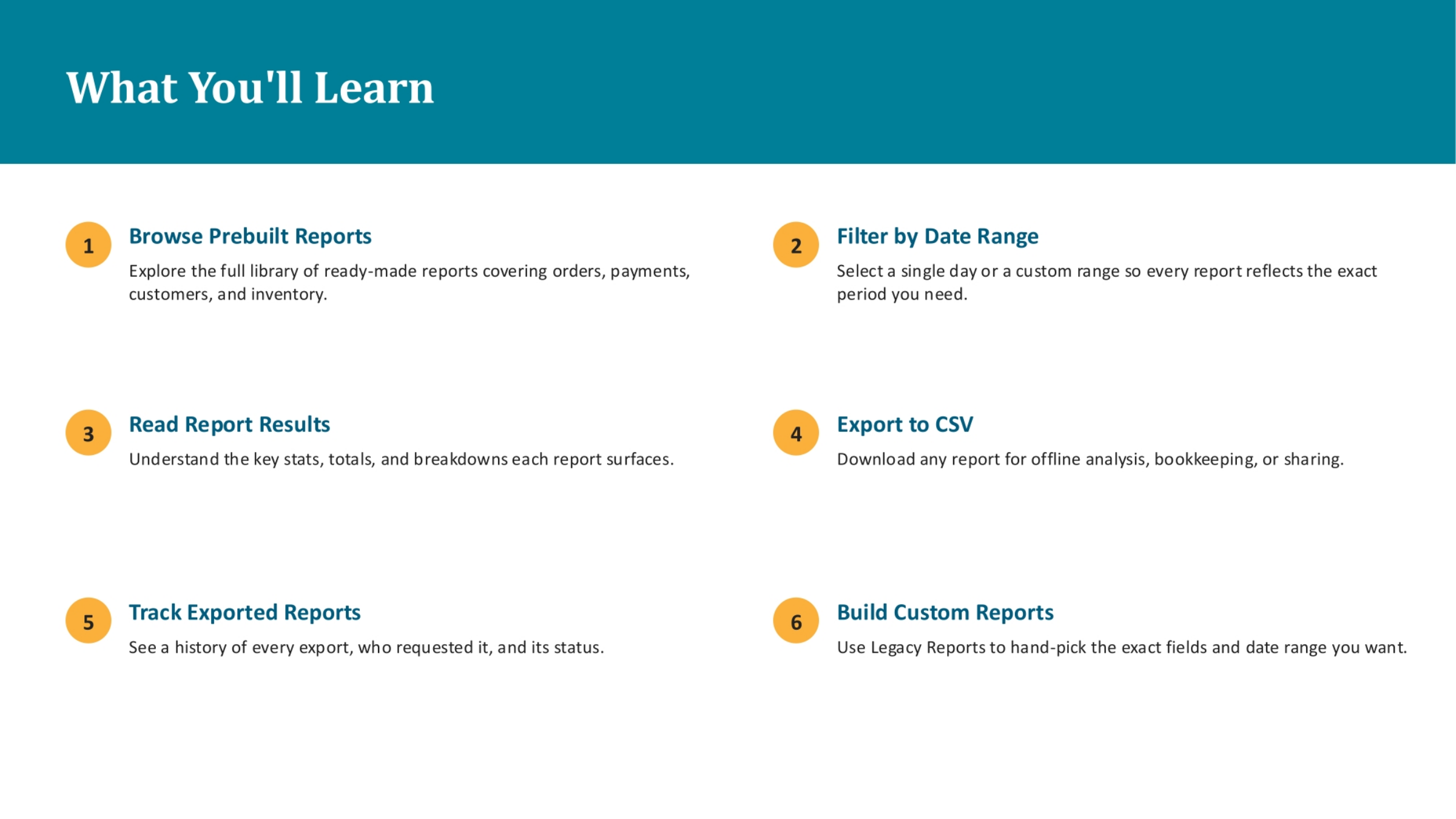 Key Learning Objectives