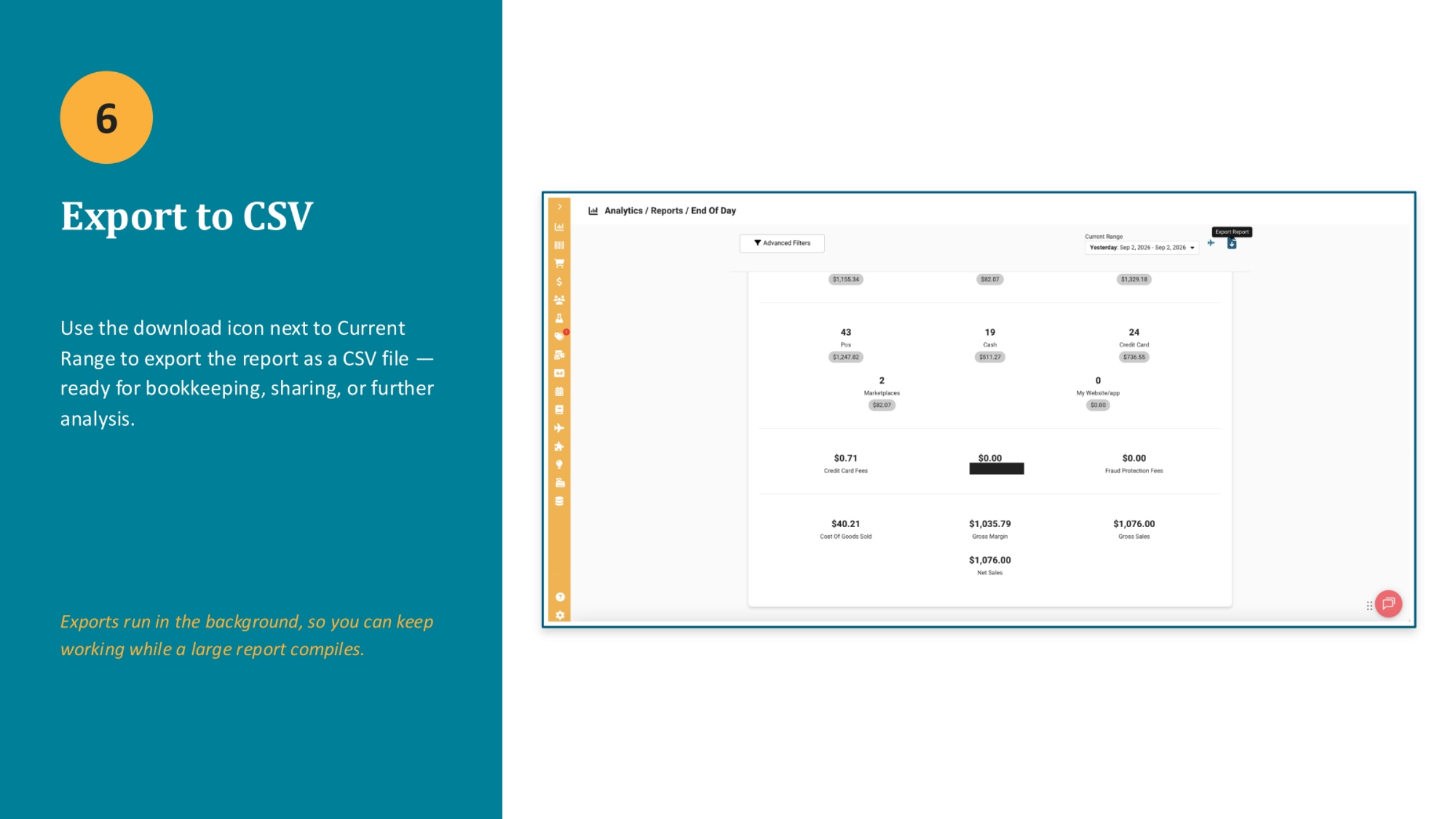 Exporting Reports to CSV