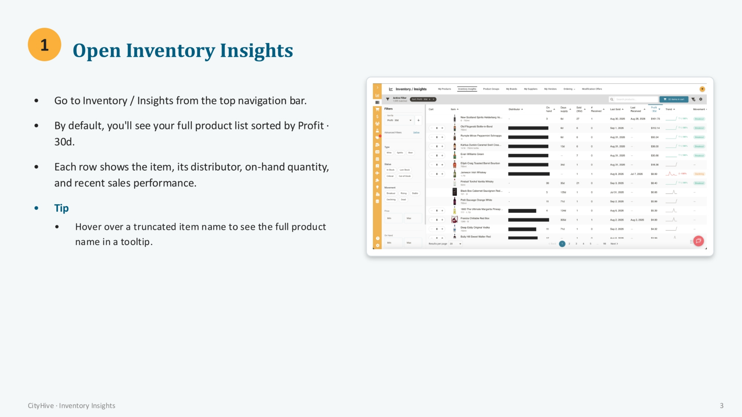 Opening Inventory Insights