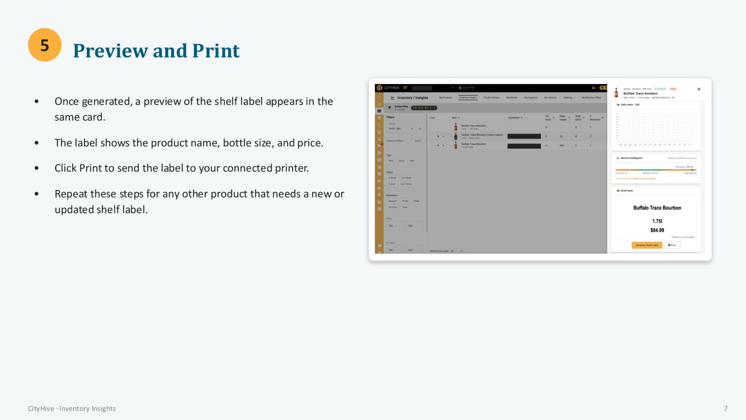 Previewing and Printing the Label
