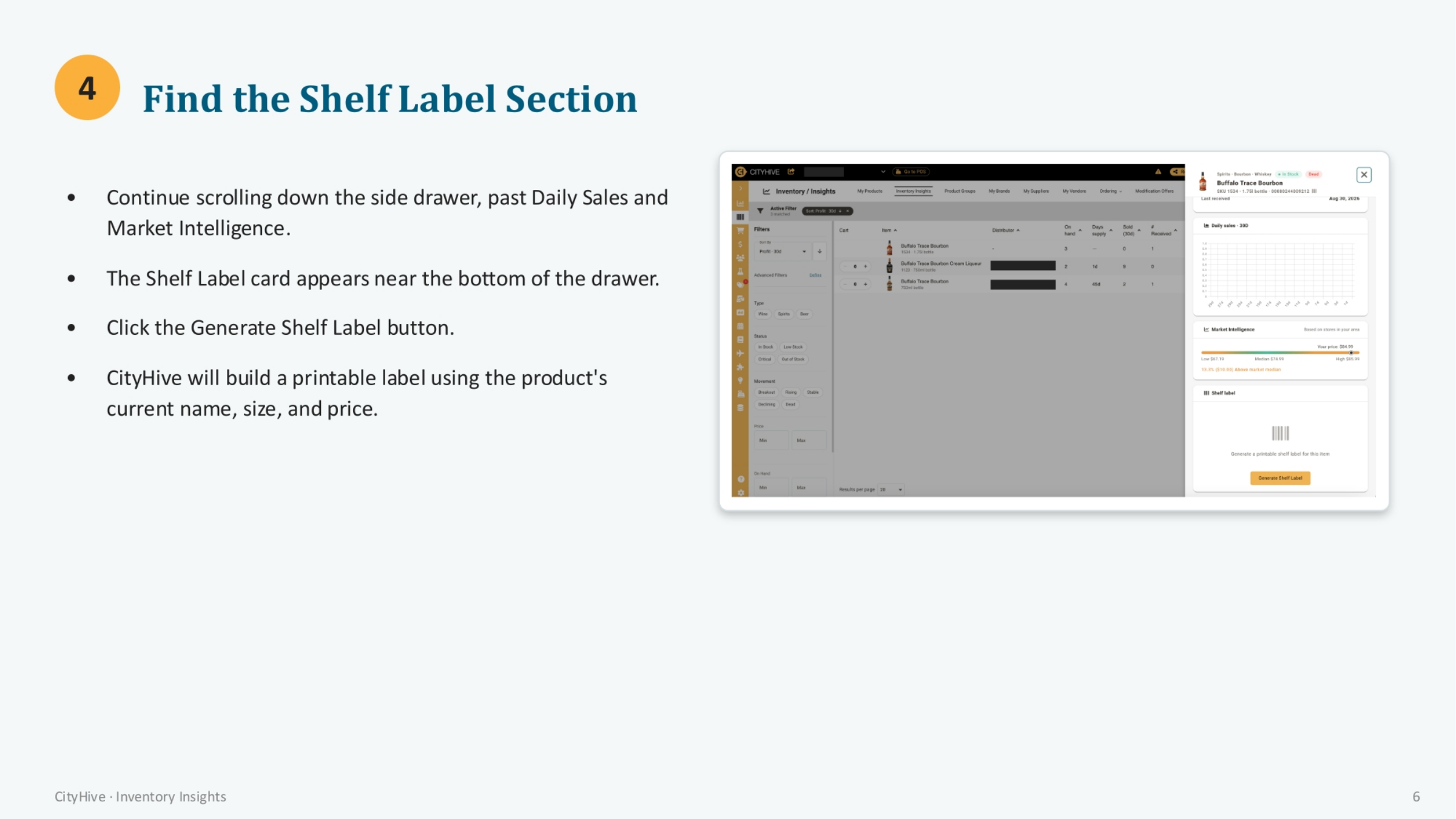 Finding the Shelf Label Section