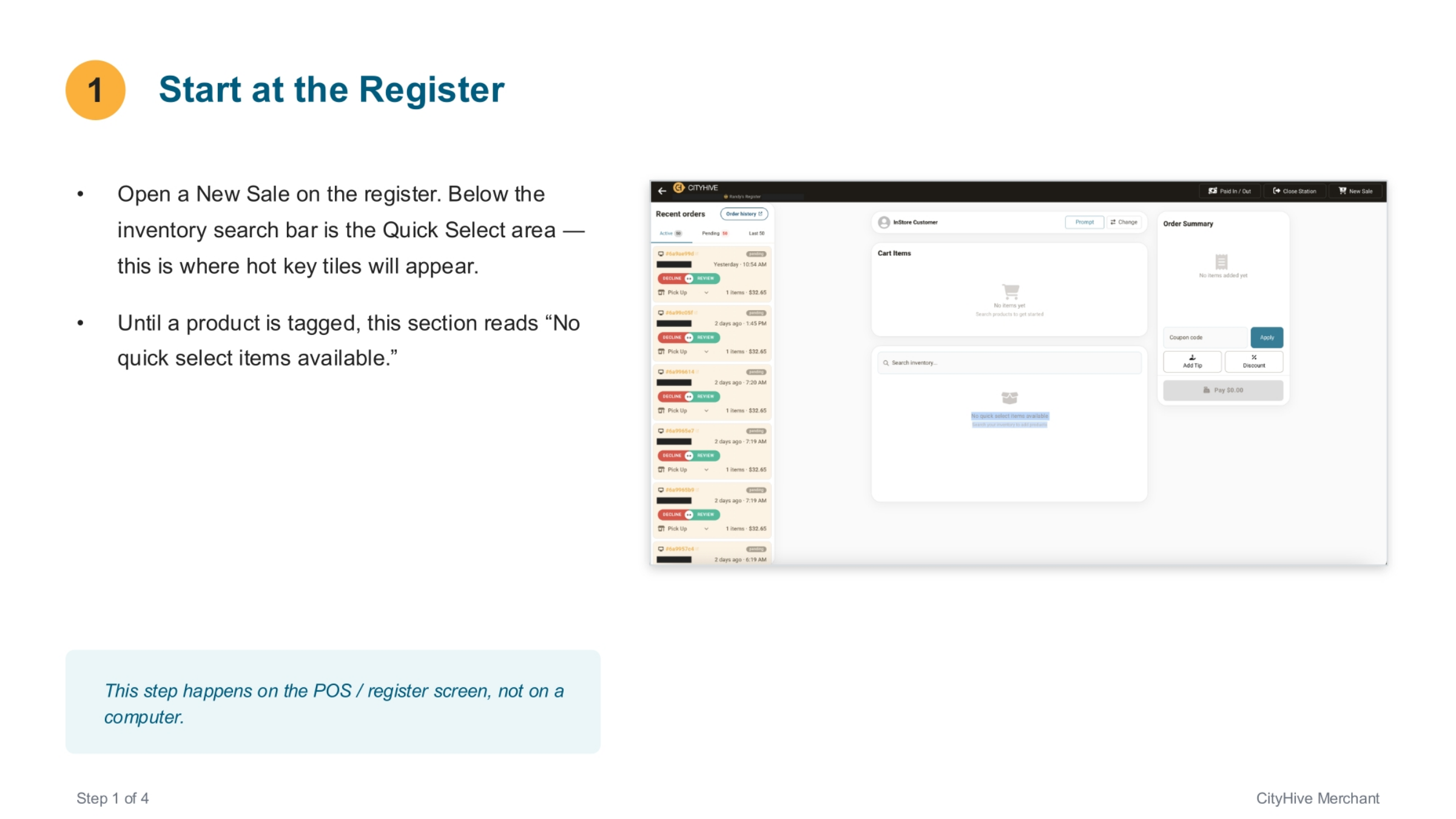 Start at the Register