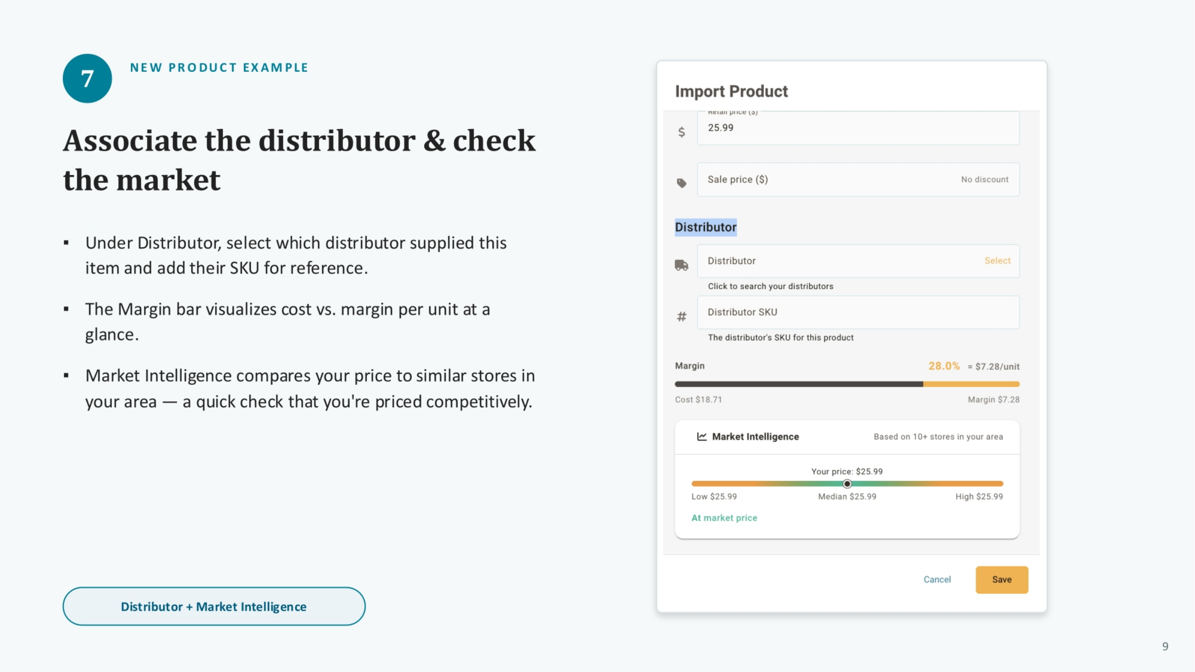 Associating the Distributor and Checking the Market