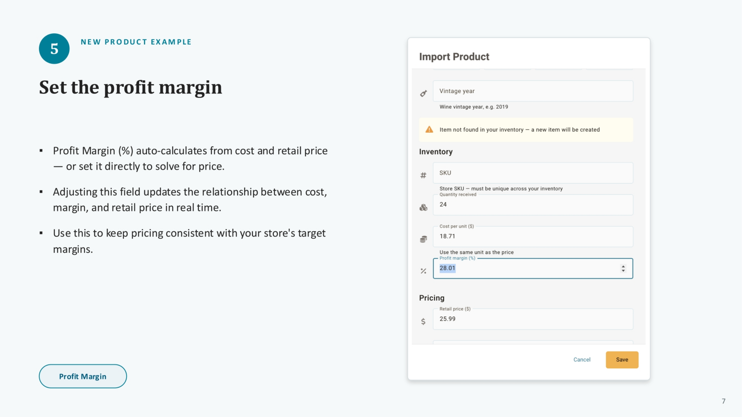 Setting the Profit Margin