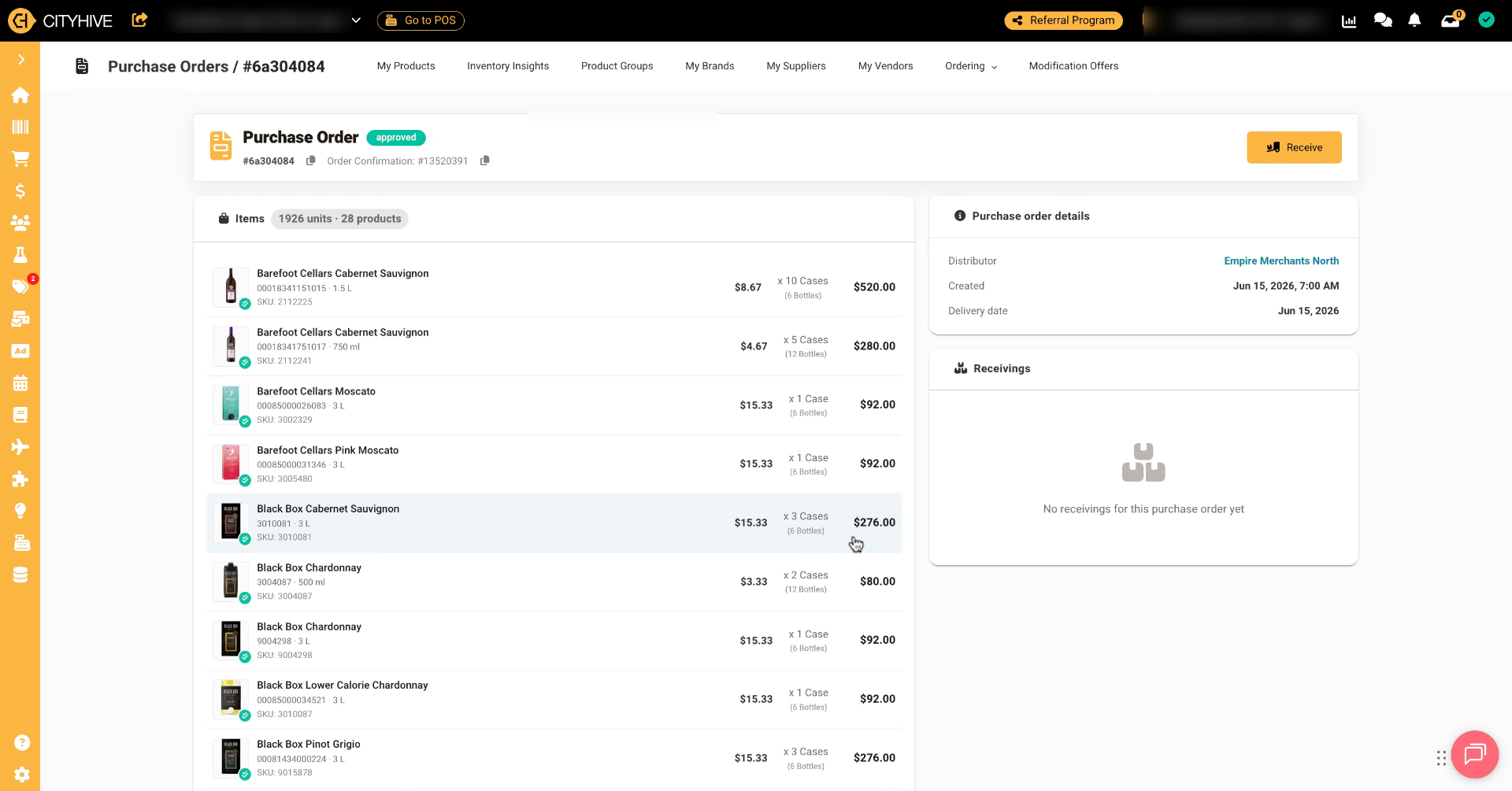 Review Order and Delivery Details