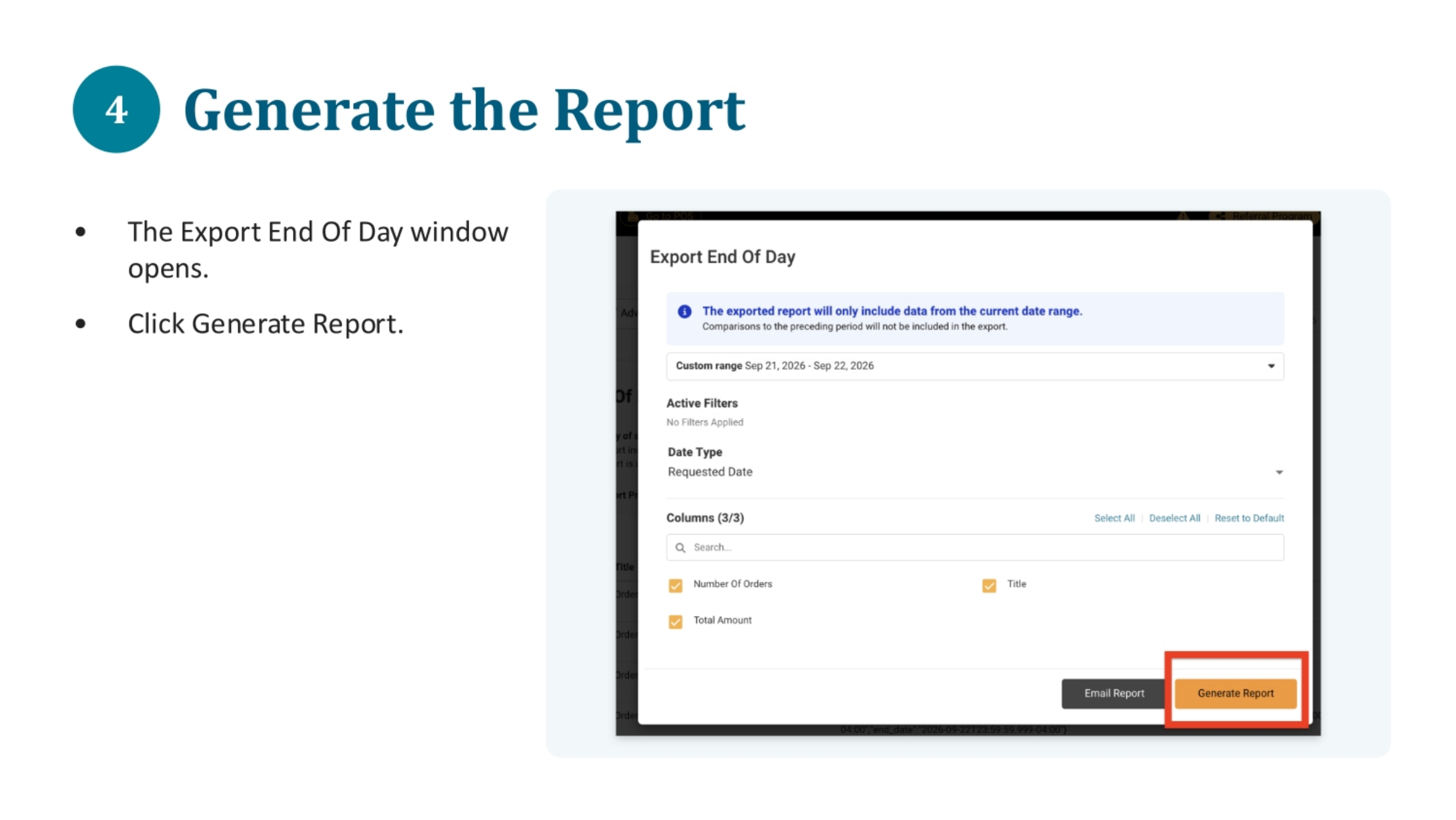 Generate the Report