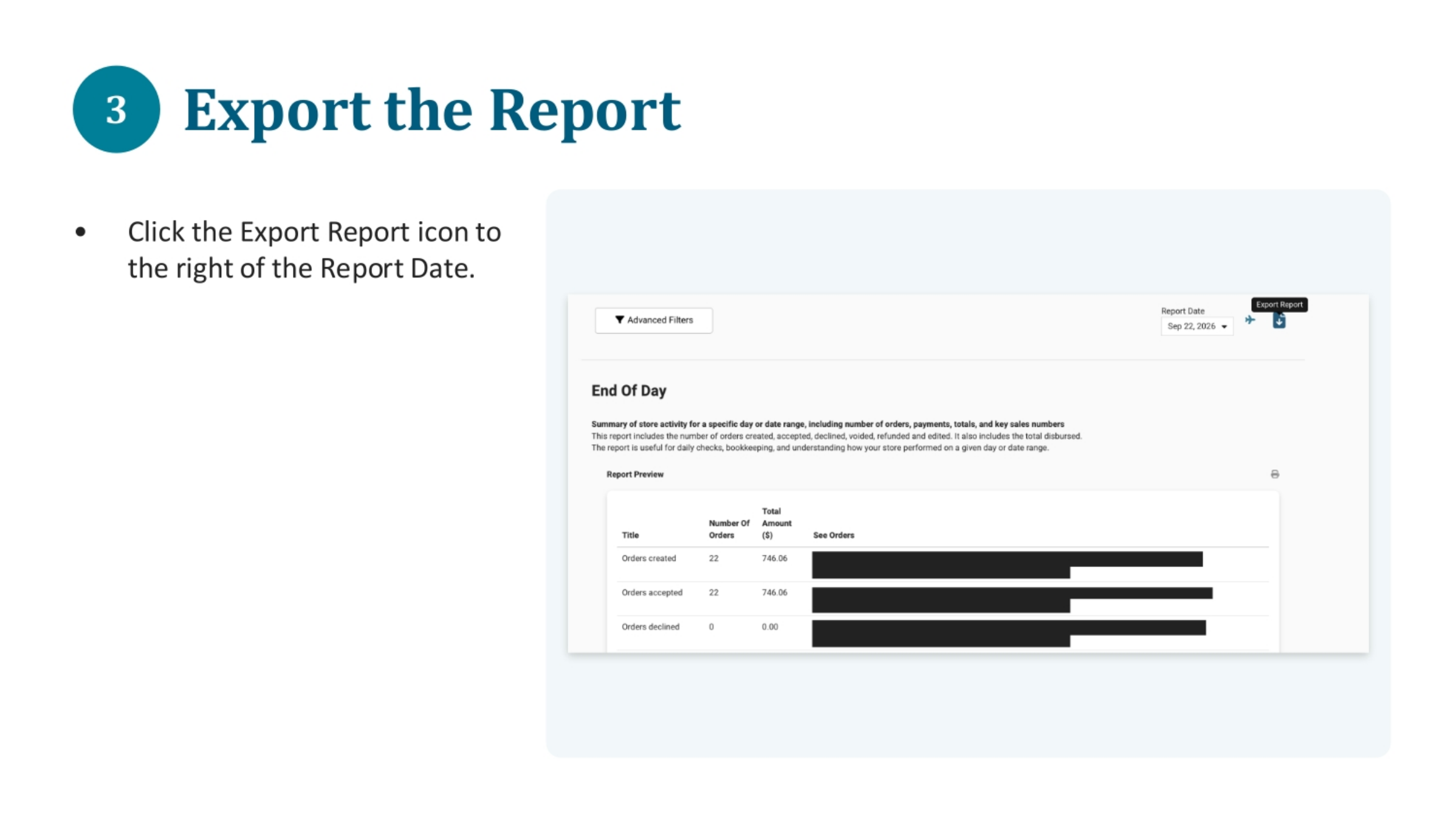 Export the Report