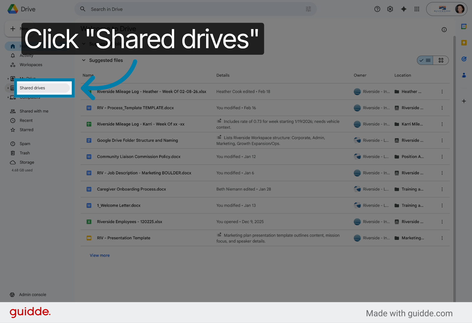 Select Shared Drives