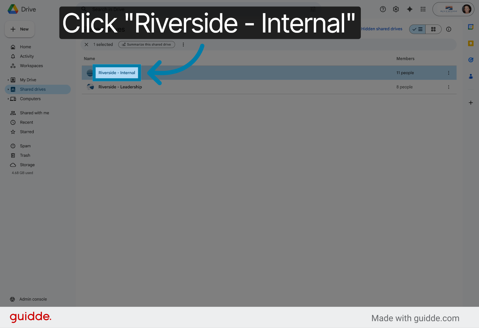 Access Riverside Internal Drive