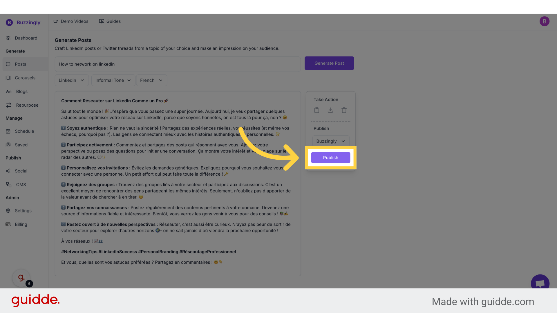 Click 'Publish'