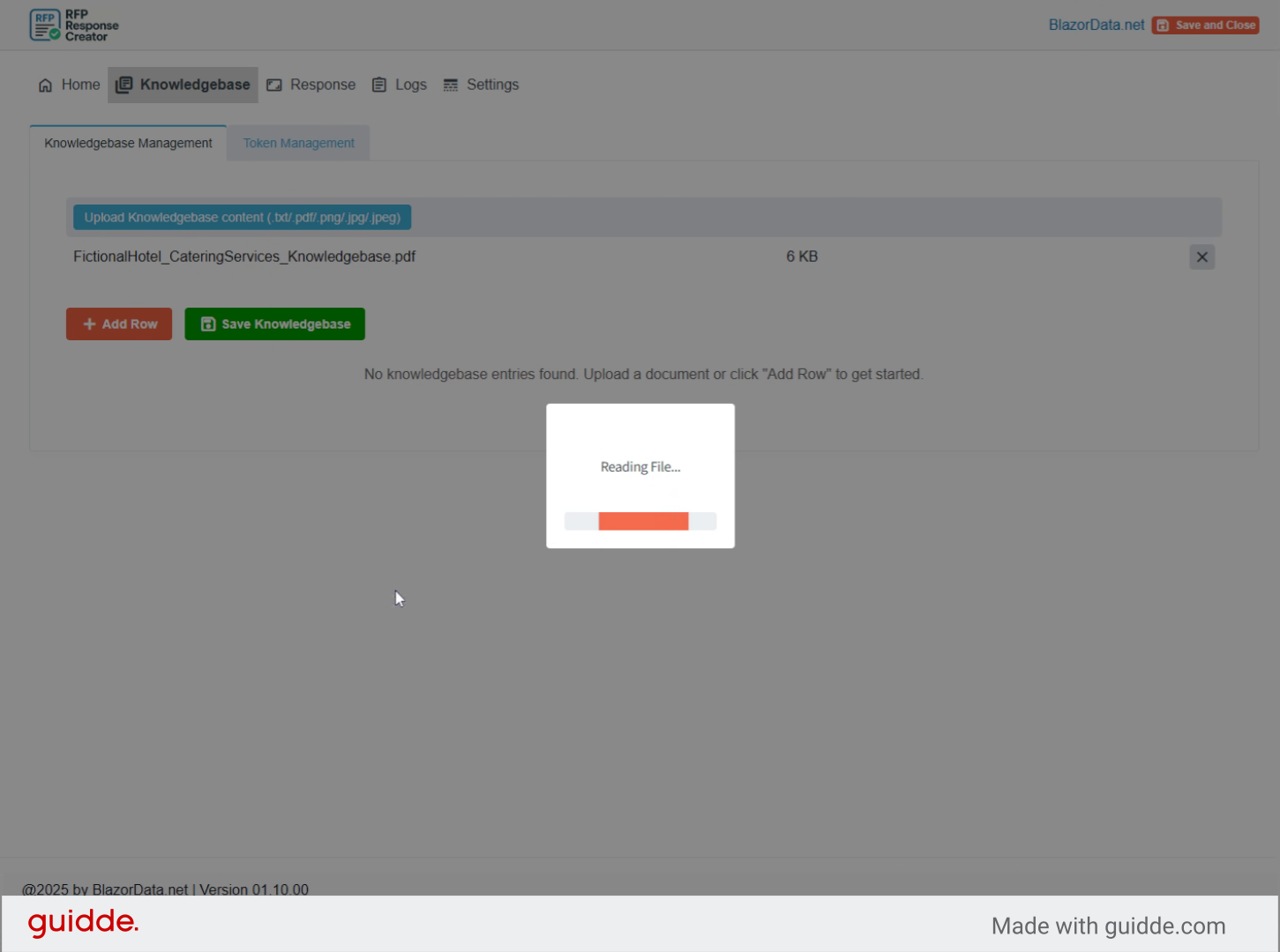 Save Knowledge Base Content