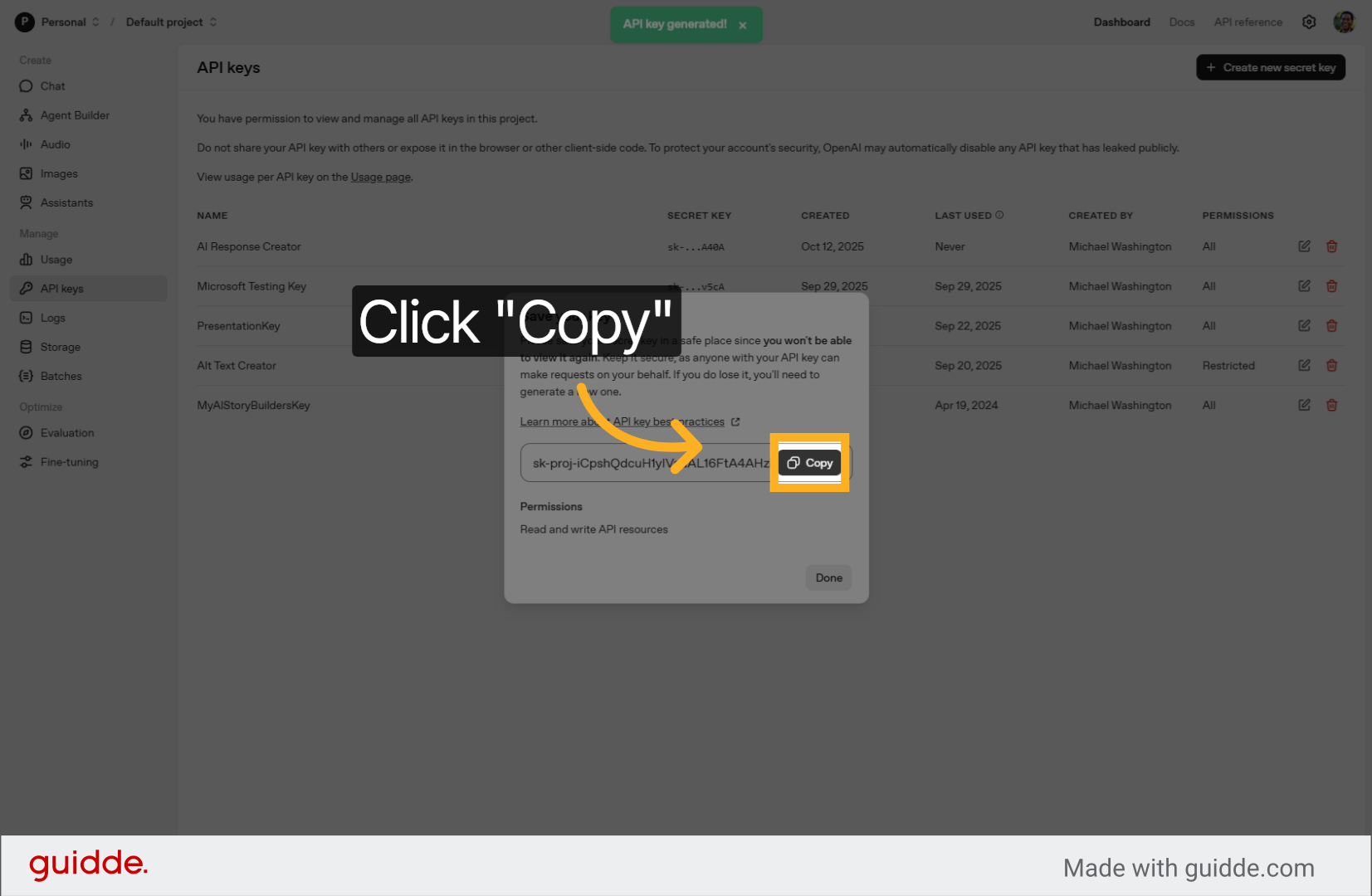 Copy the Key
