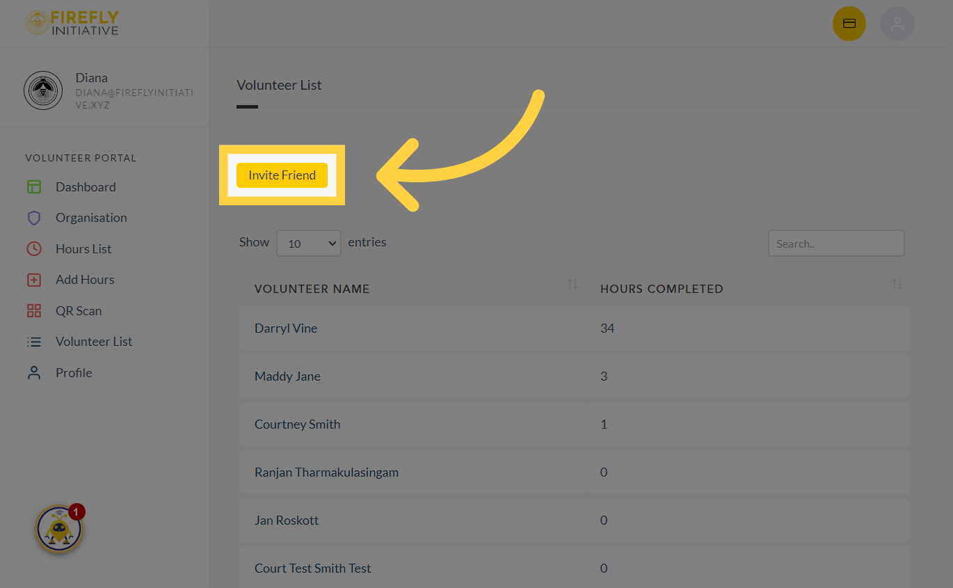 Click 'Invite Friend'