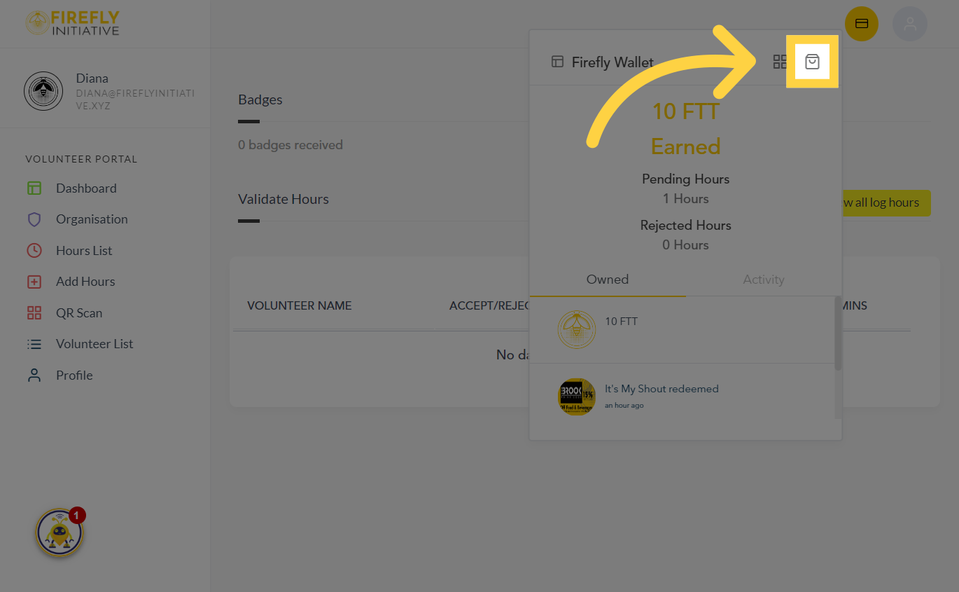 Click on the Marketplace Icon