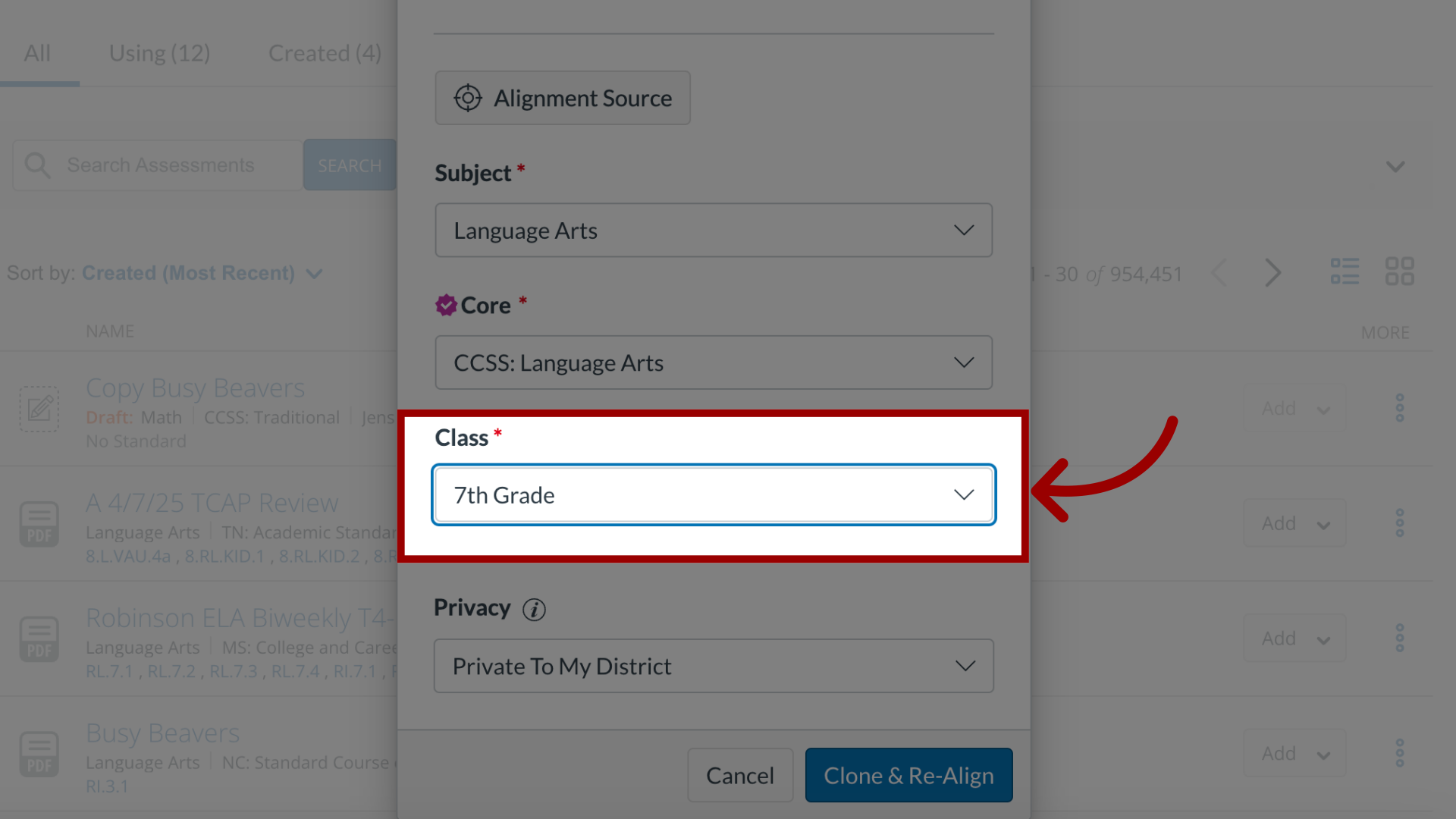 Select Class