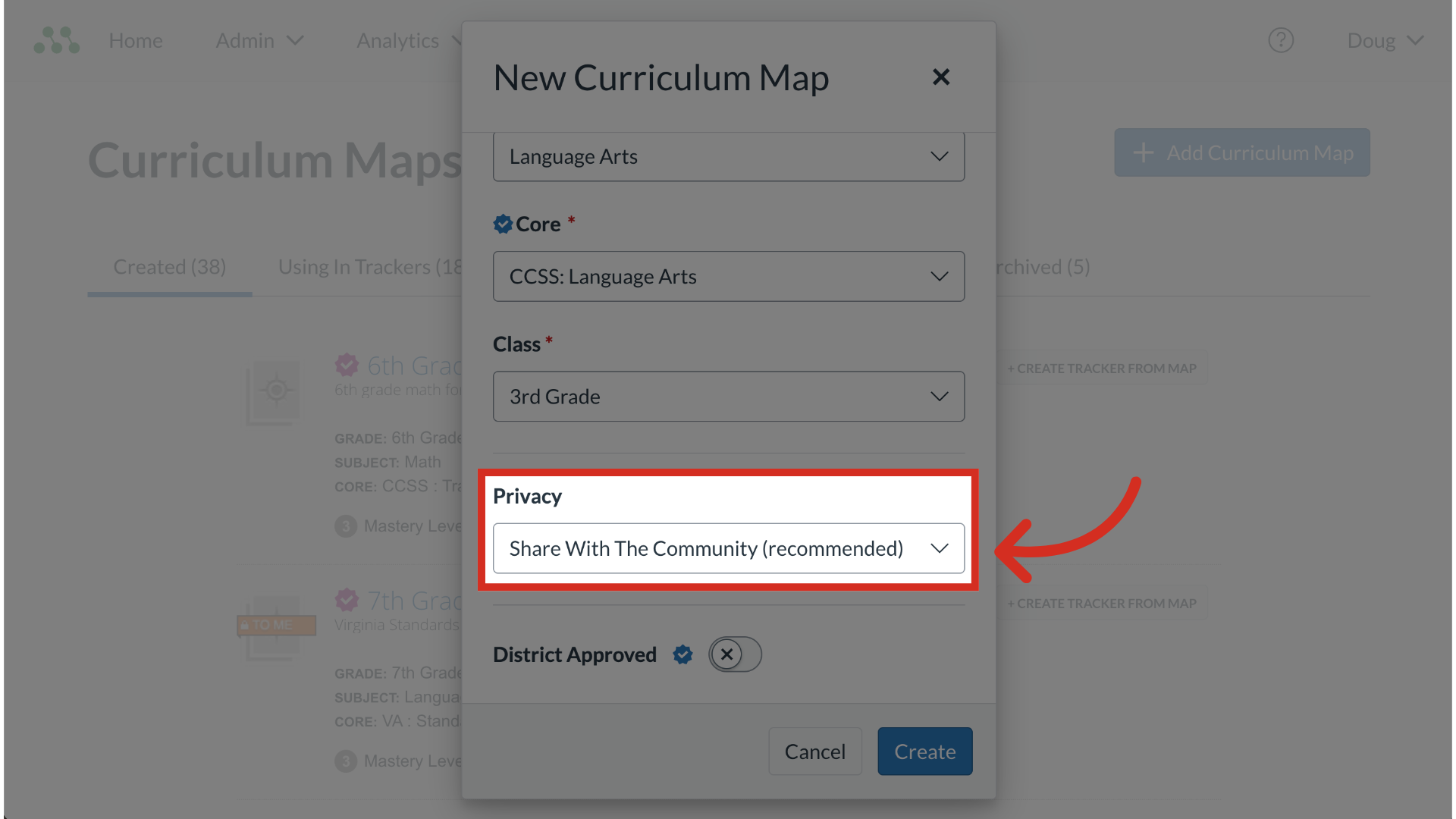 Select Privacy Level