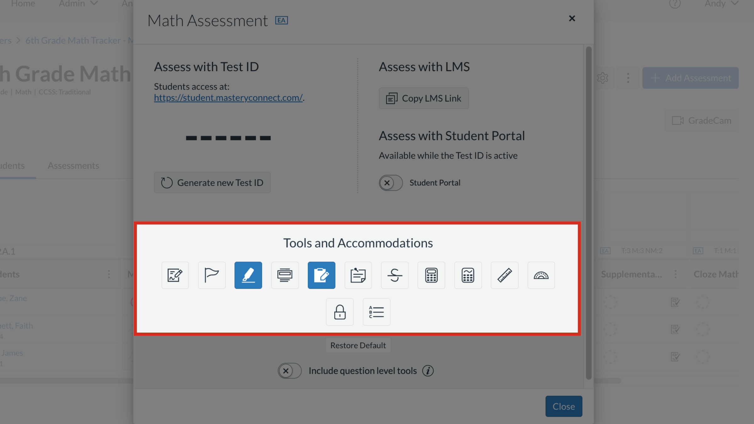 View Tools and Accommodations