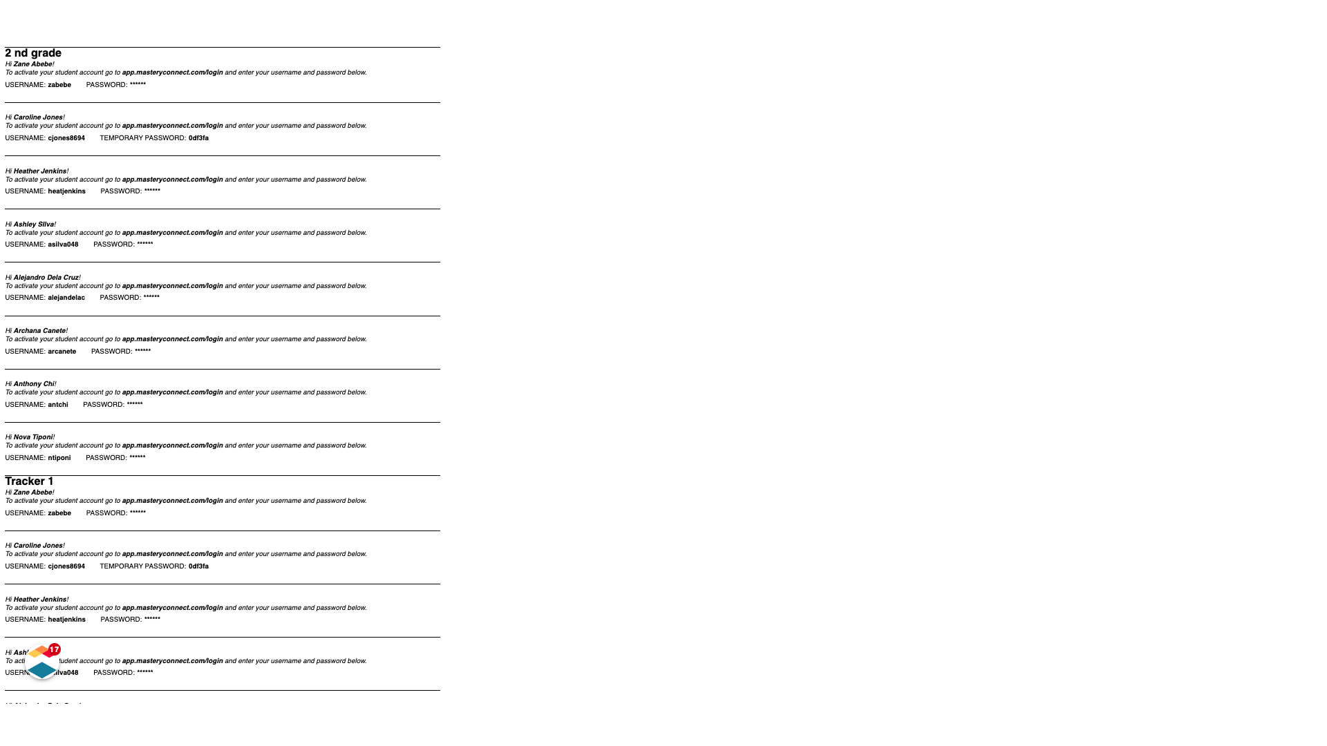 The Printable Page Displays