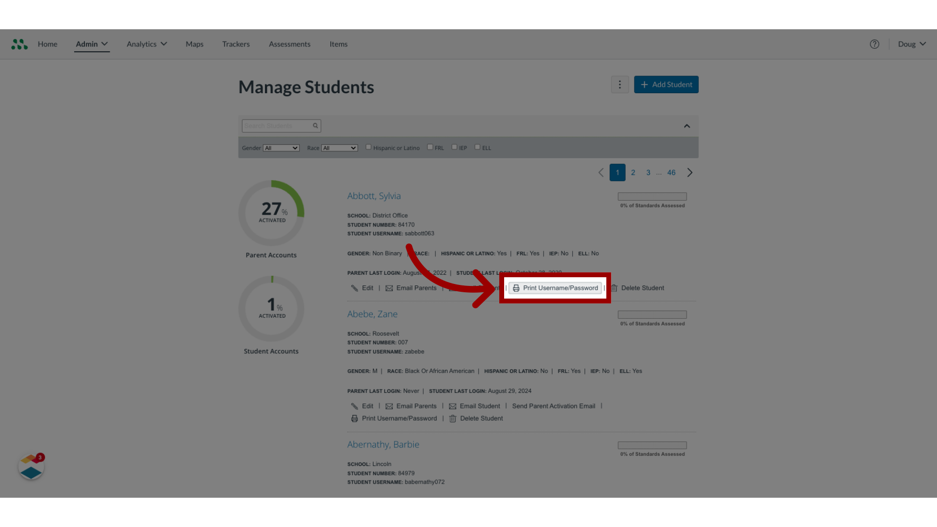 View Username and Password