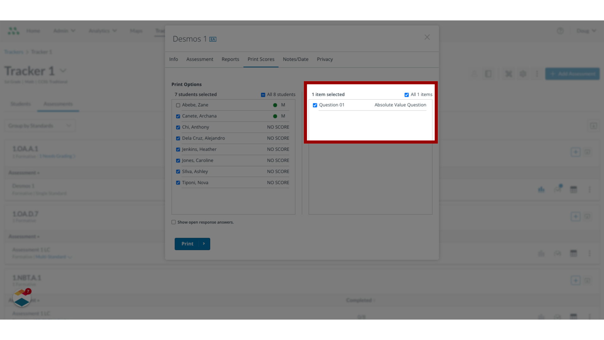 Deselect Questions