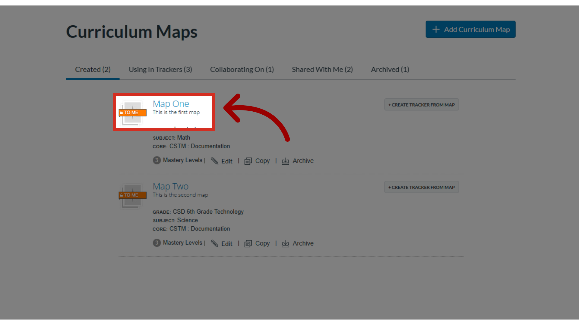 Select Map Name