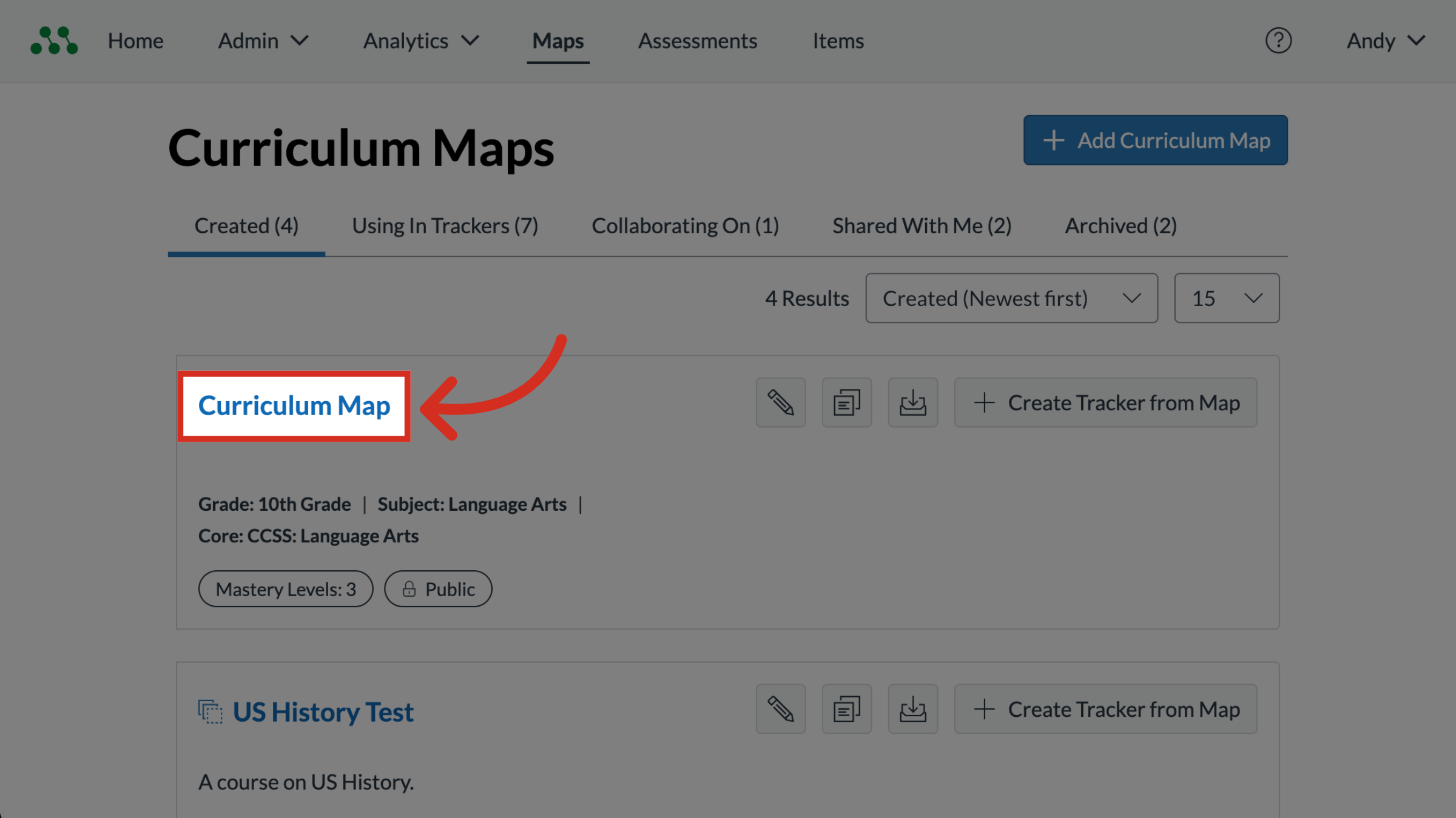 Open Map Name