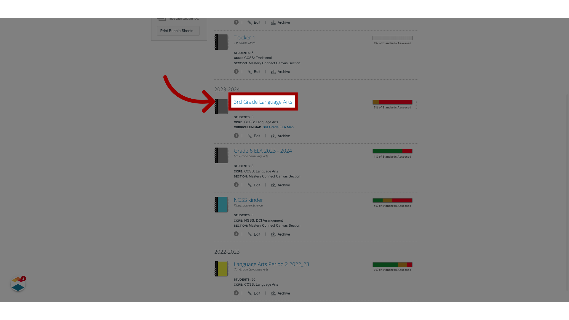 Click tracker name link