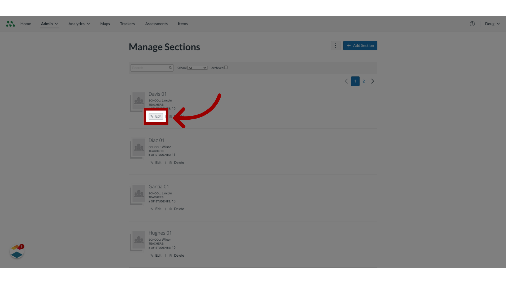 Edit Sections