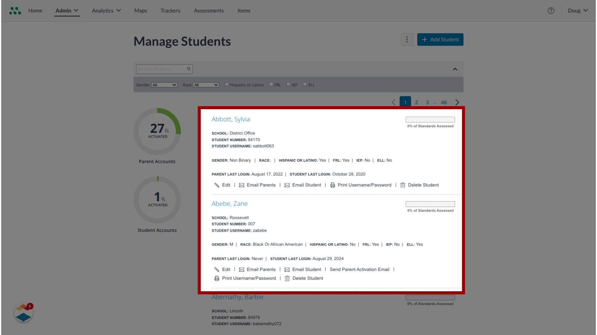 View Student Details 