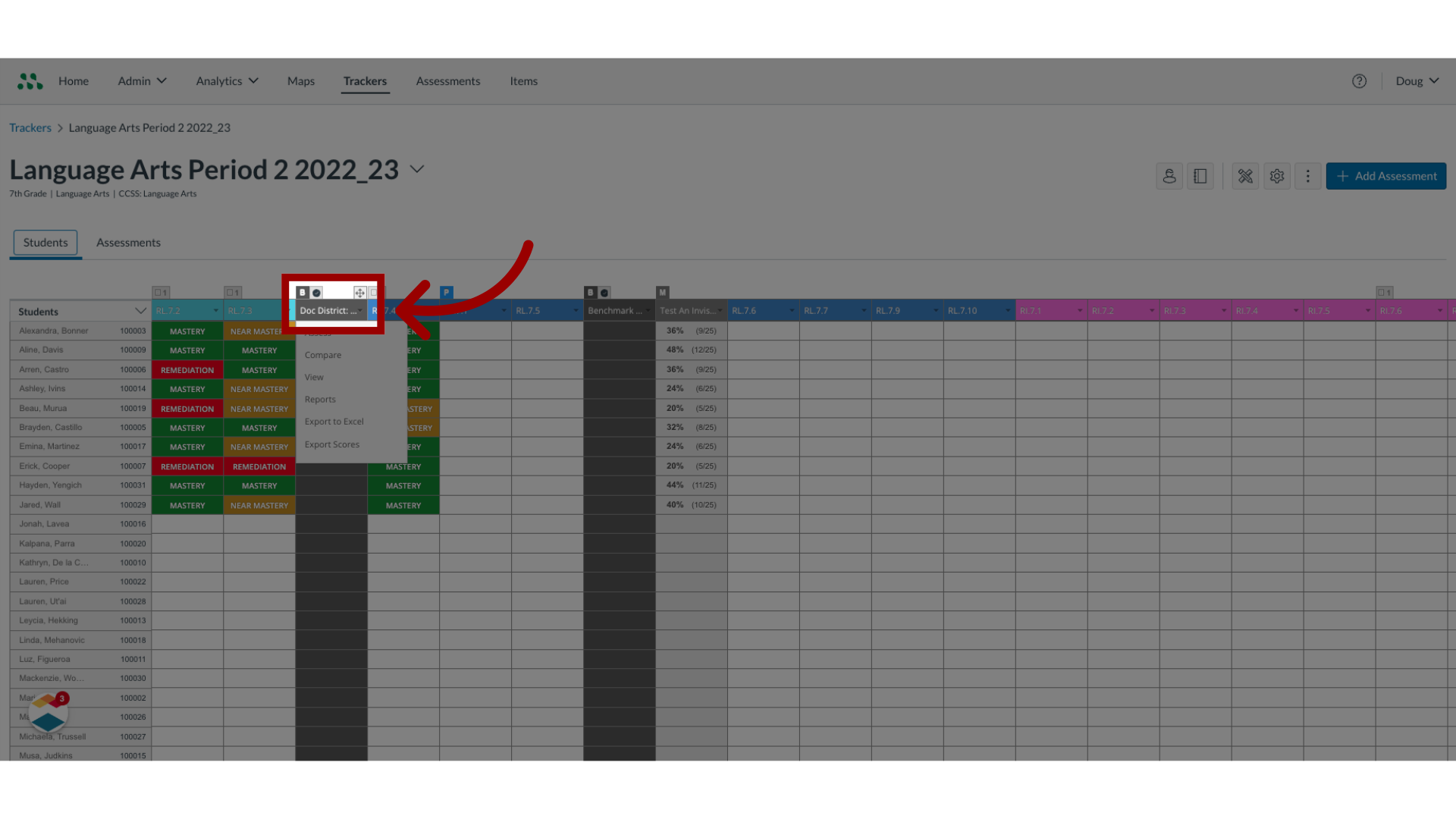 Click Benchmark Header