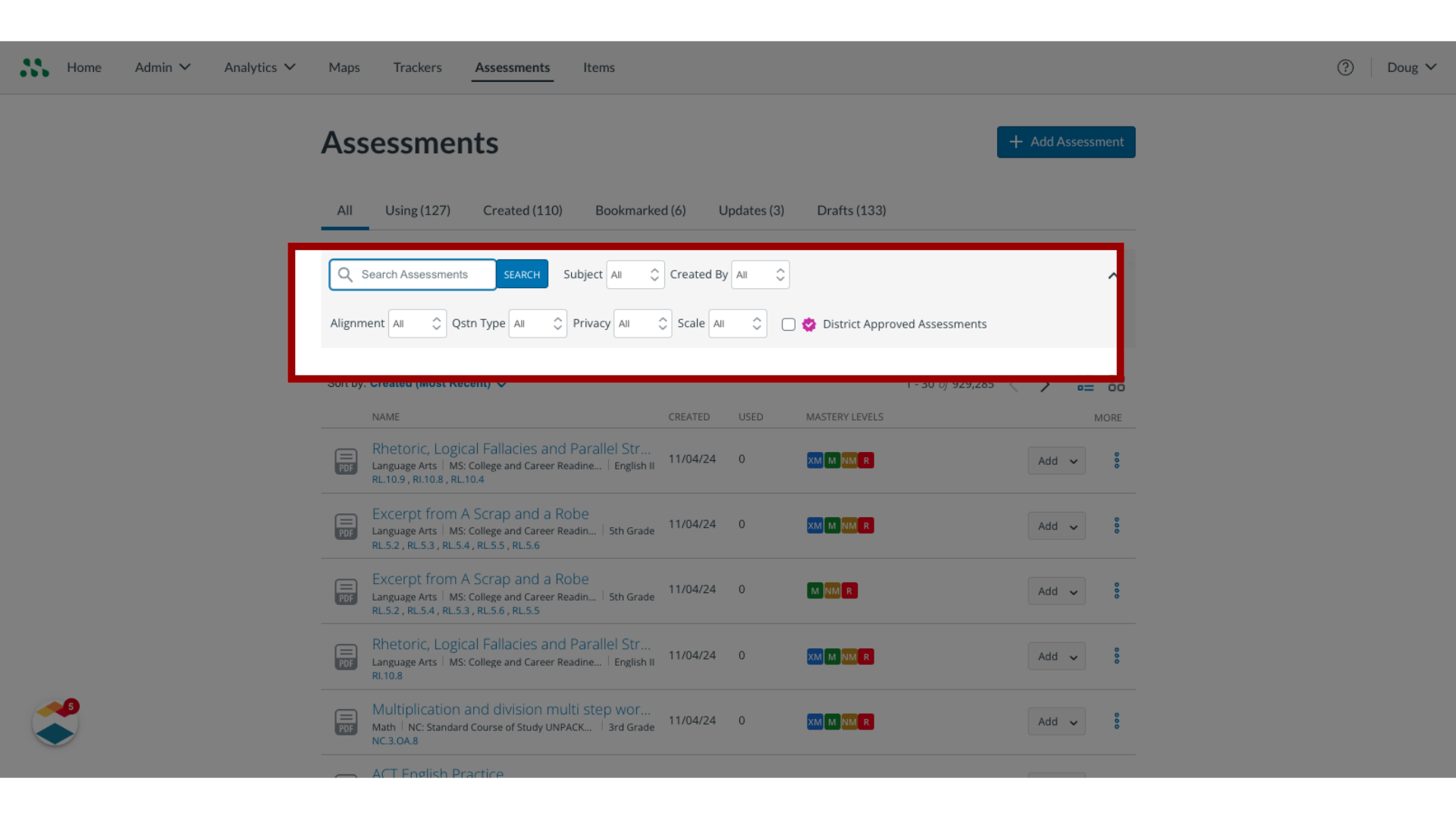 Filter Assessments