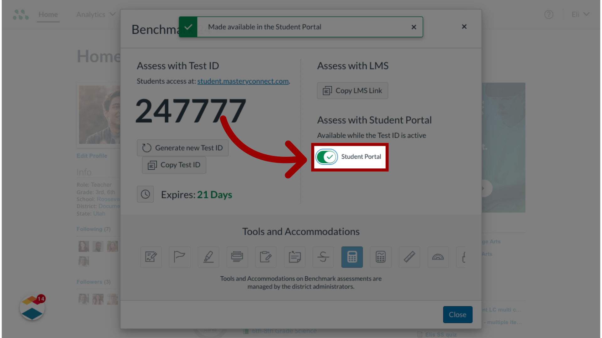 Click 'Student Portal '