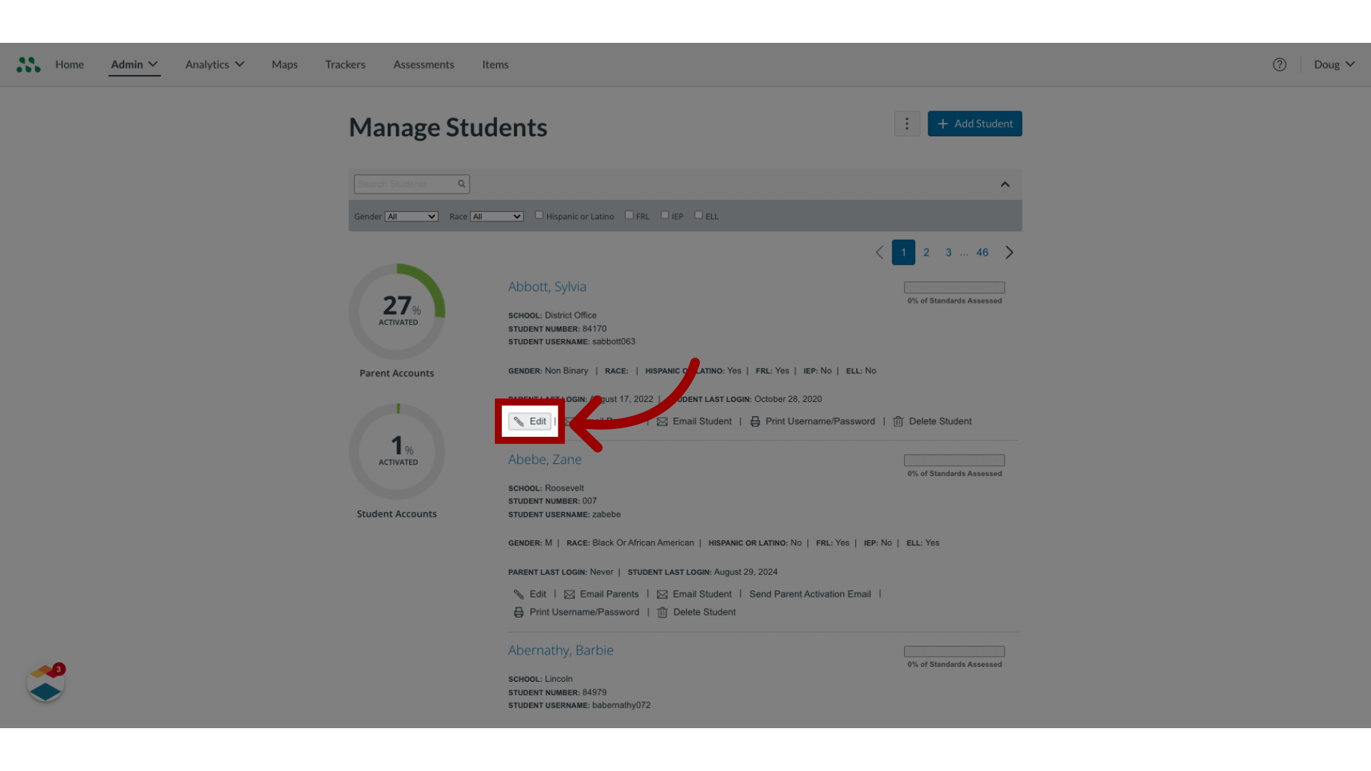 Edit Student Profile